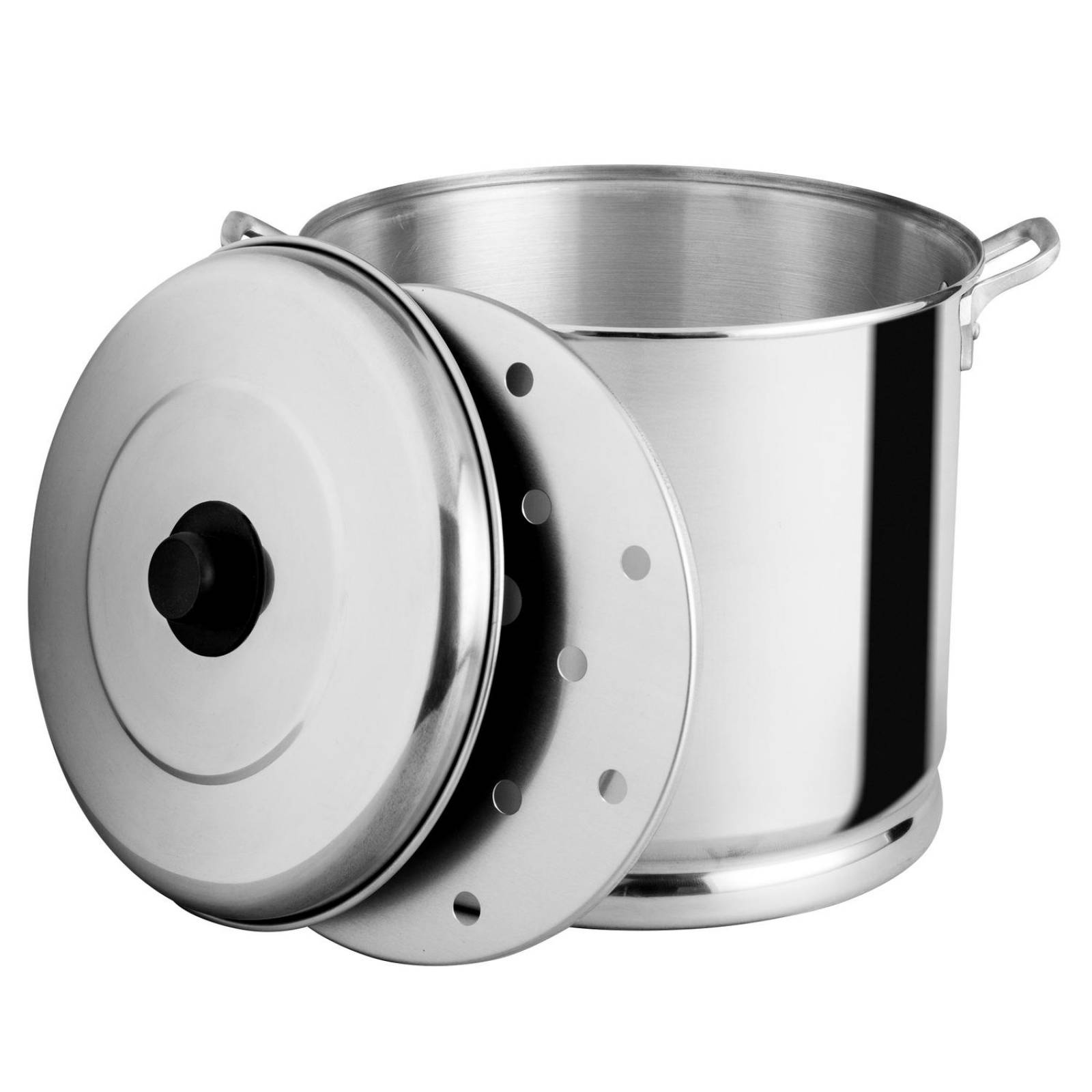 Vaporera Ekco 30 L Hecha de Aluminio con Tapa 