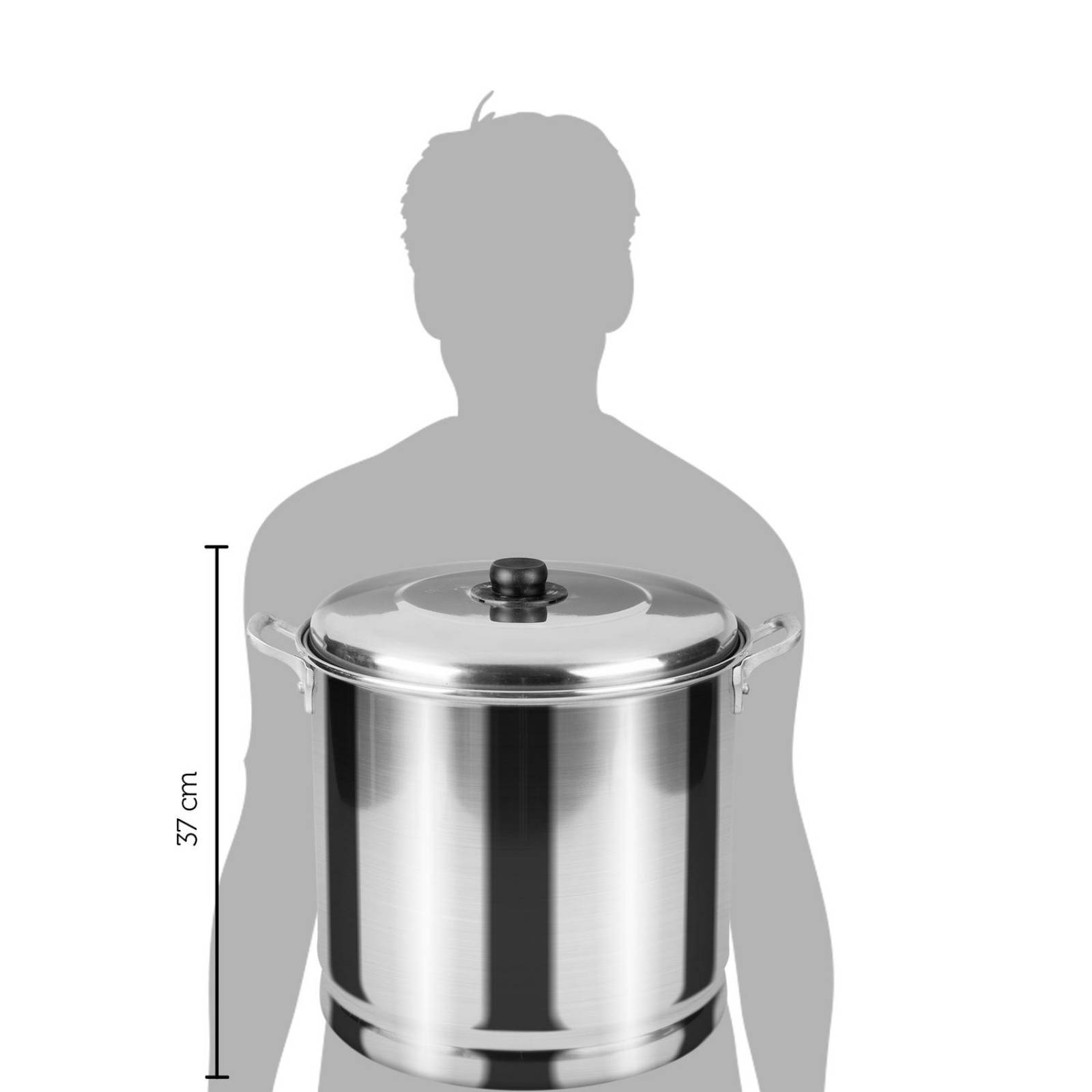Vaporera Ekco 30 L Hecha de Aluminio con Tapa 