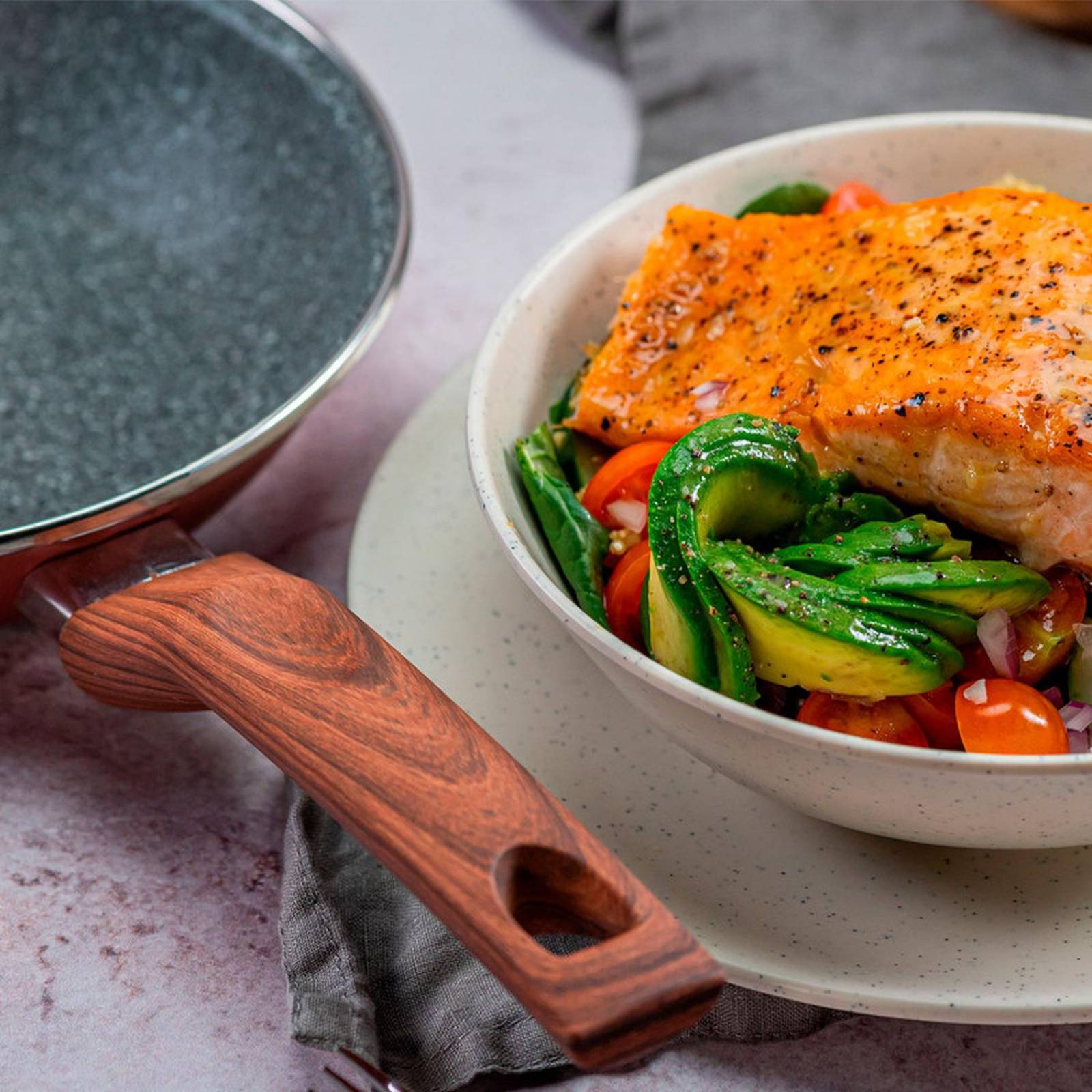 Juego de Sartenes Vasconia Prime 3 Piezas con Antiadherente 