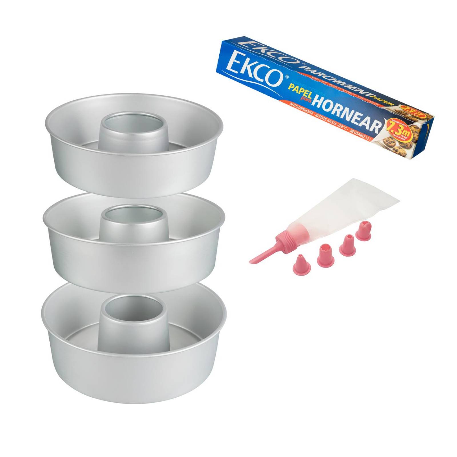 Juego de Moldes de Rosca para Hornear Ekco 4 piezas 