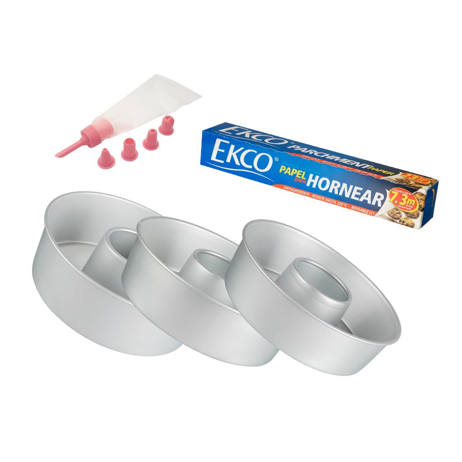 Juego de Moldes de Rosca para Hornear Ekco 4 piezas 