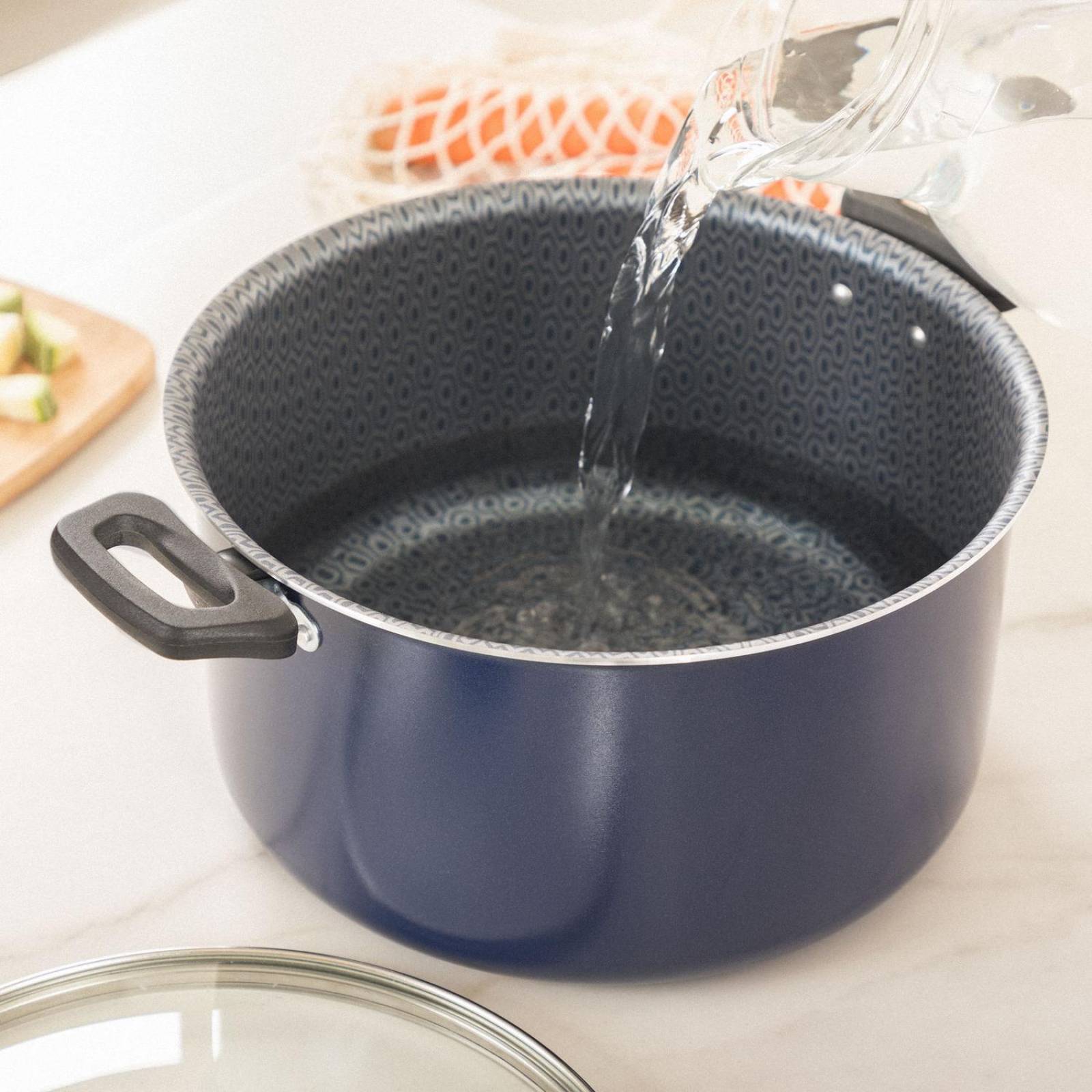 Olla de Aluminio Ekco Classic de 5.8 L /24 cm Color Azul 