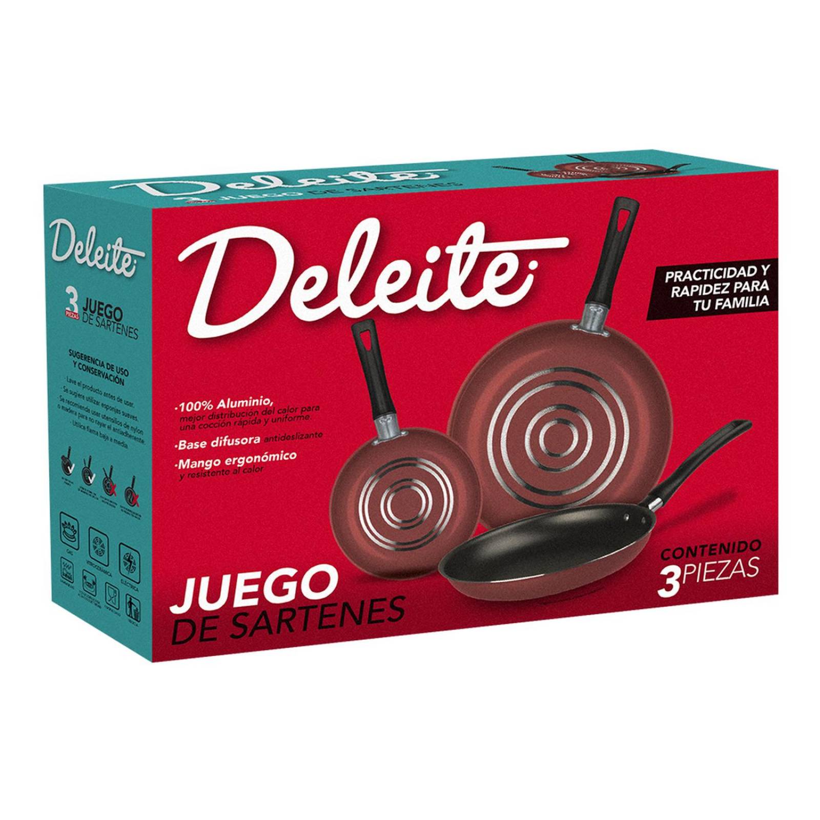 Juego de Cocina Ekco - Deleite 4 piezas de Aluminio con Olla Express 