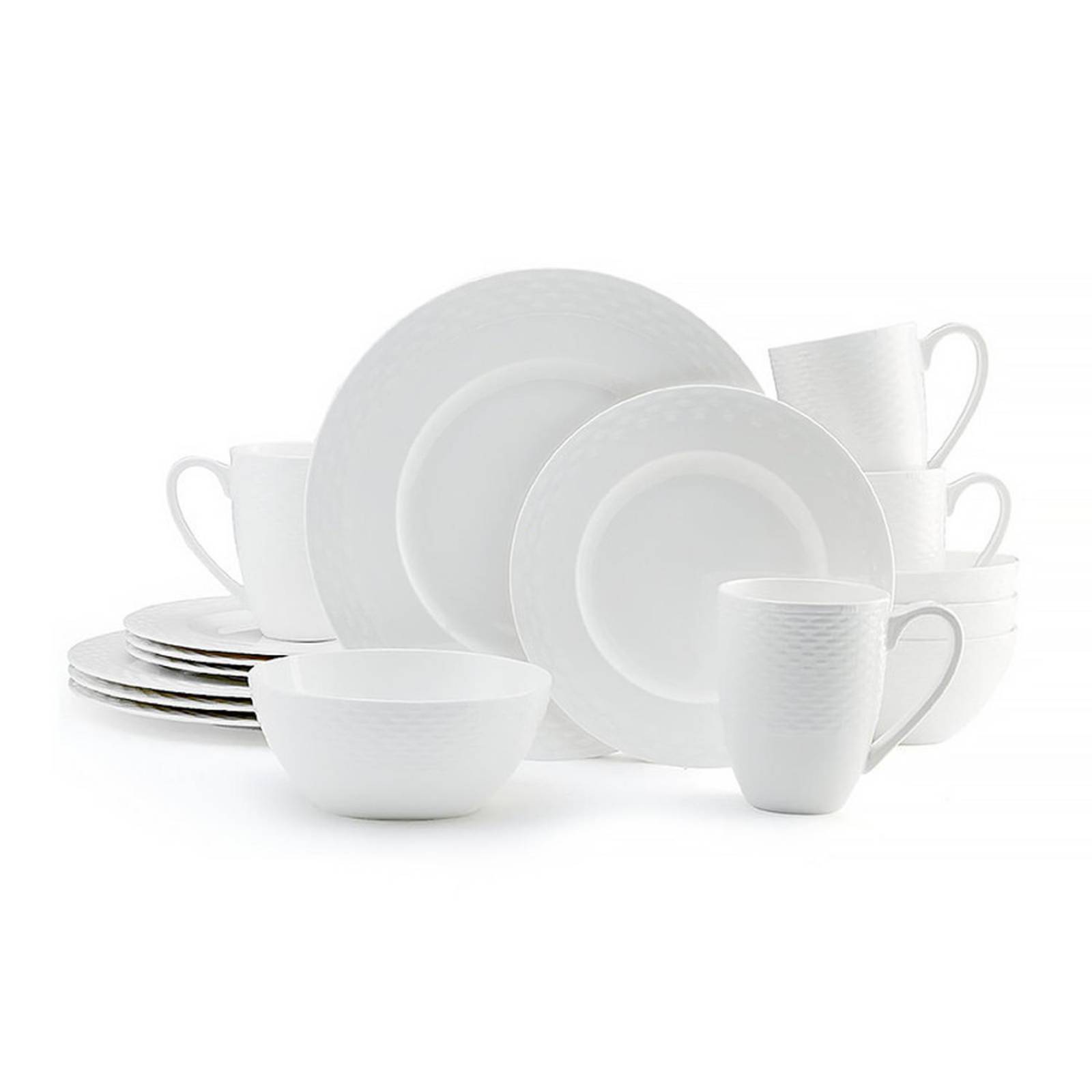 Vajilla de Porcelana Mikasa Color Blanco 16 Piezas 