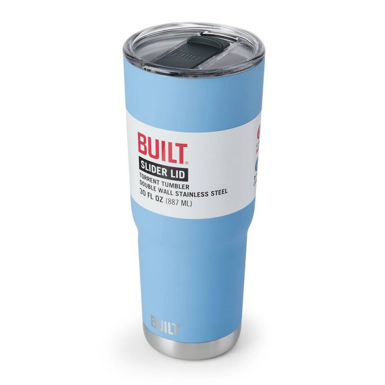 Vaso Térmico de Acero Inoxidable Color Azul Built de 887ml 