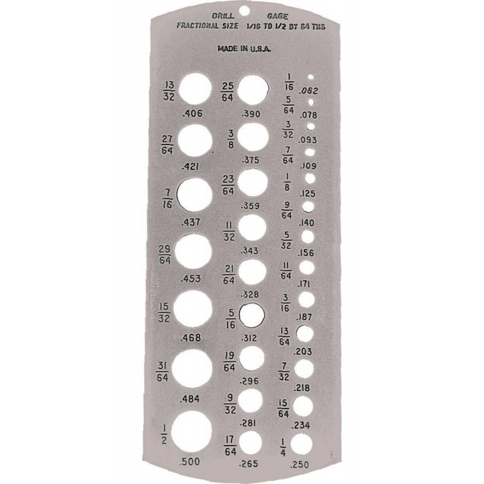 Gauge / Calibrador Para Brocas 1/16"-1/2" (64Piess) Weston Tools 