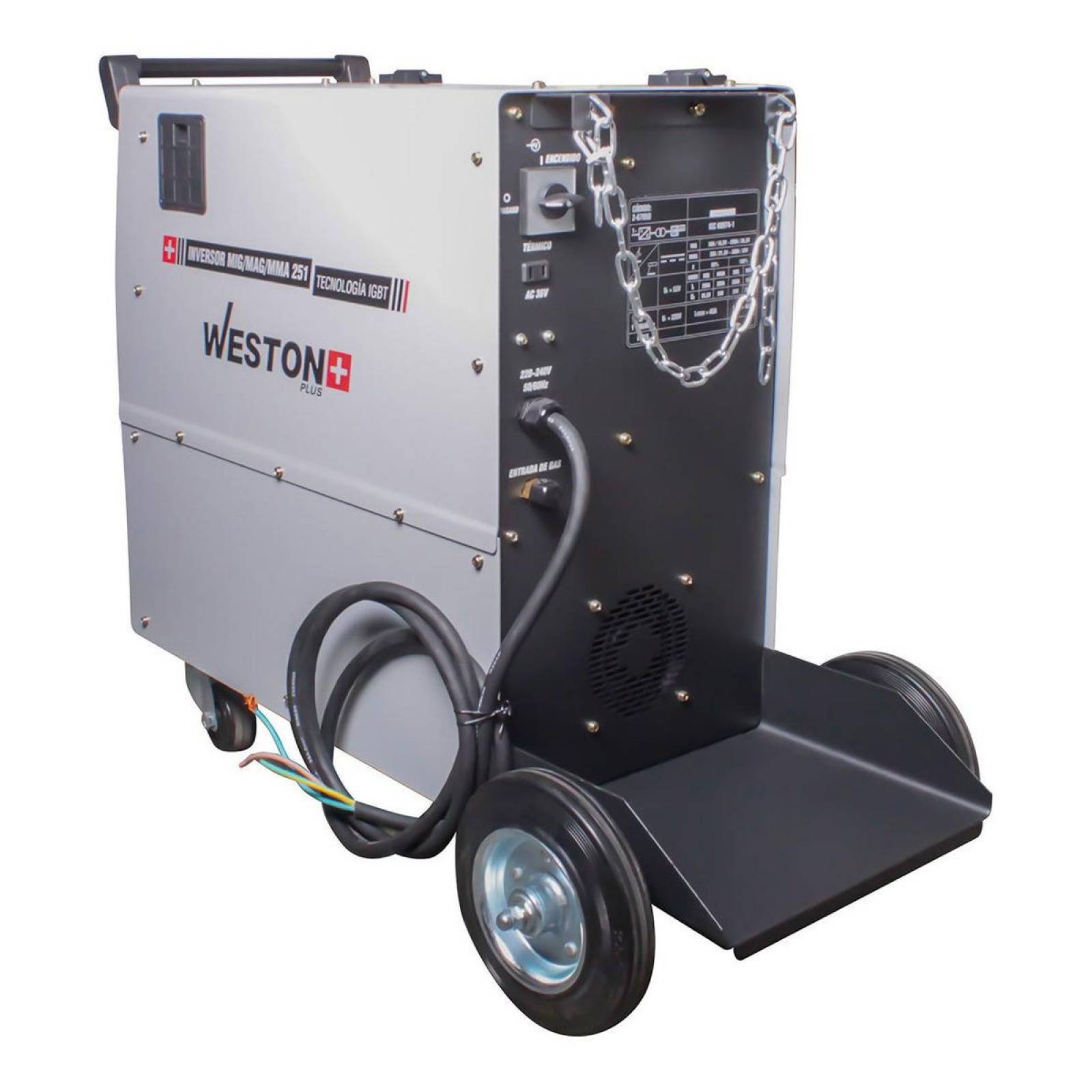 Inversor Mig/Mag/Mma/Tig 251 Amp 220V 1 Fase P/15Kg Plus Weston PLUS 