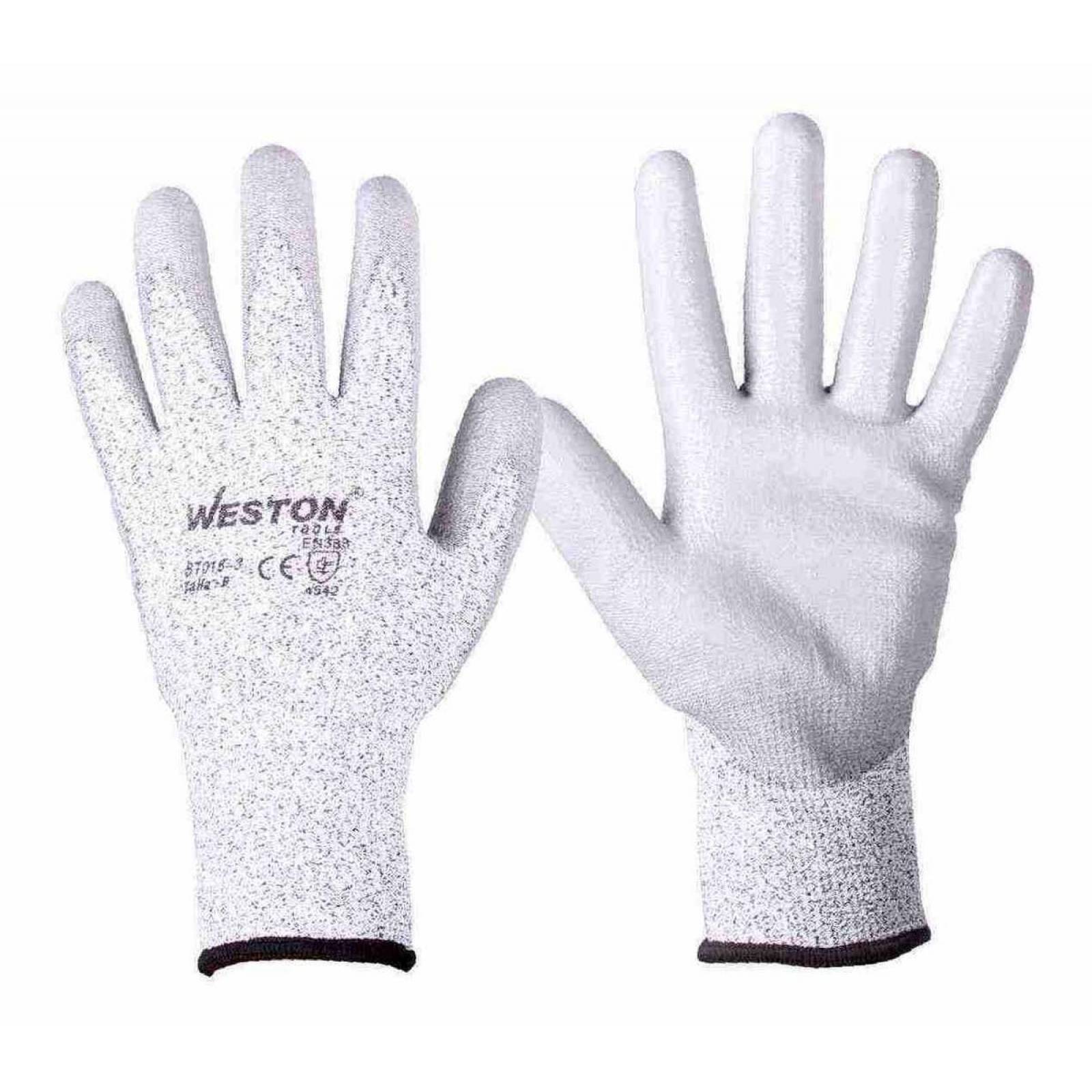 Guante Anticorte Nivel 5 Talla 9 - Caja C/10 Pzas Weston Tools 