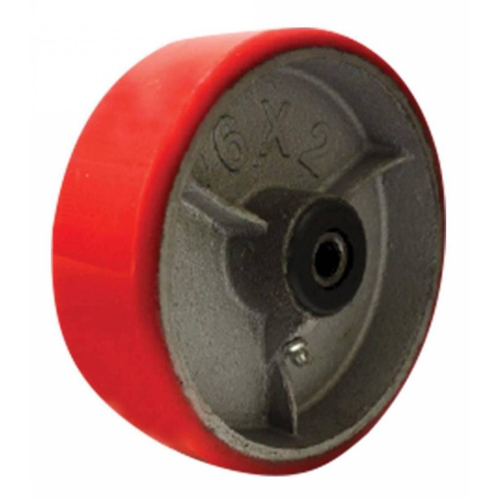 Rueda Fierro Vaciado C/Pu Roja 6X2" C/Balero Weston Tools 