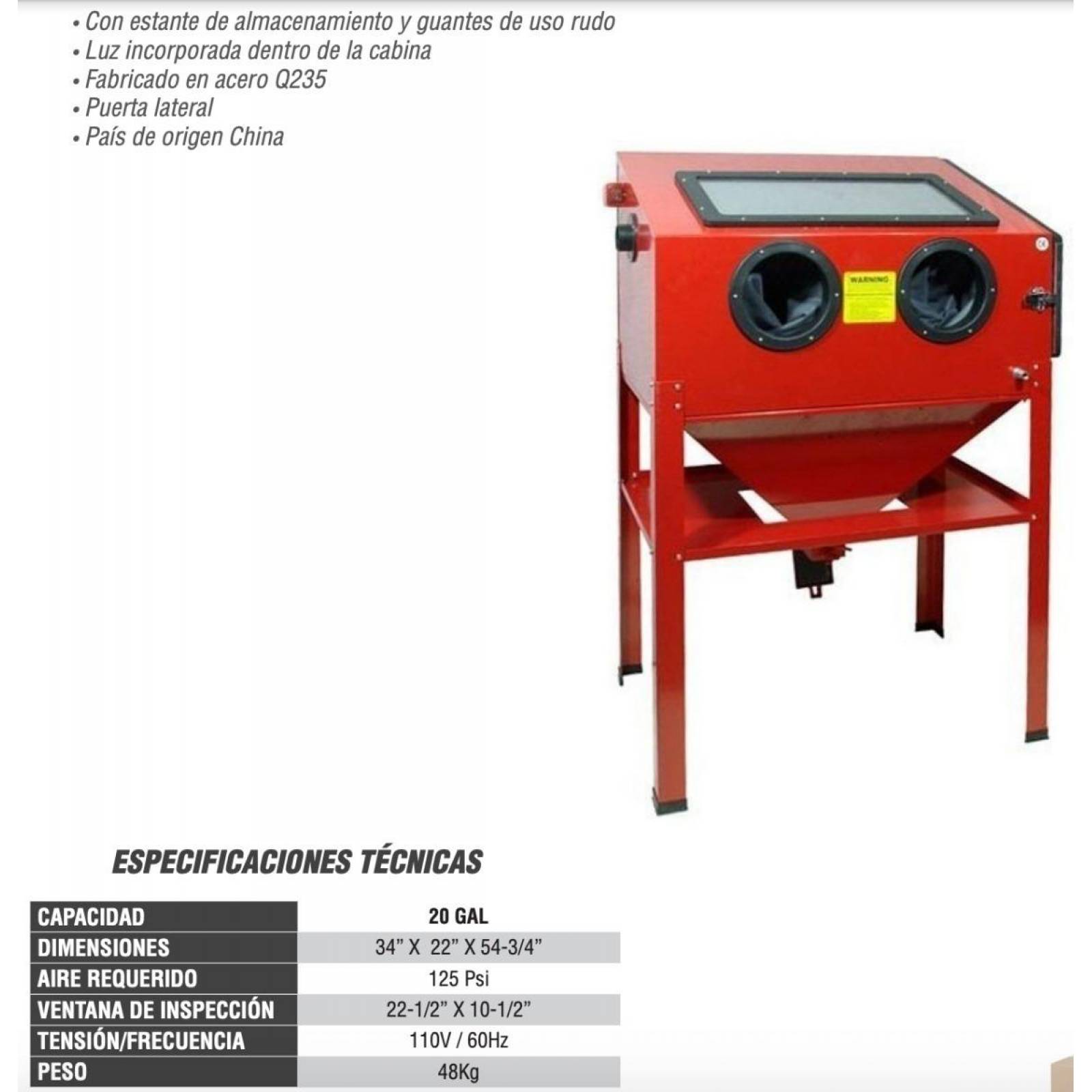 Cabina Para Sandblast (20 Gal) Weston Tools 