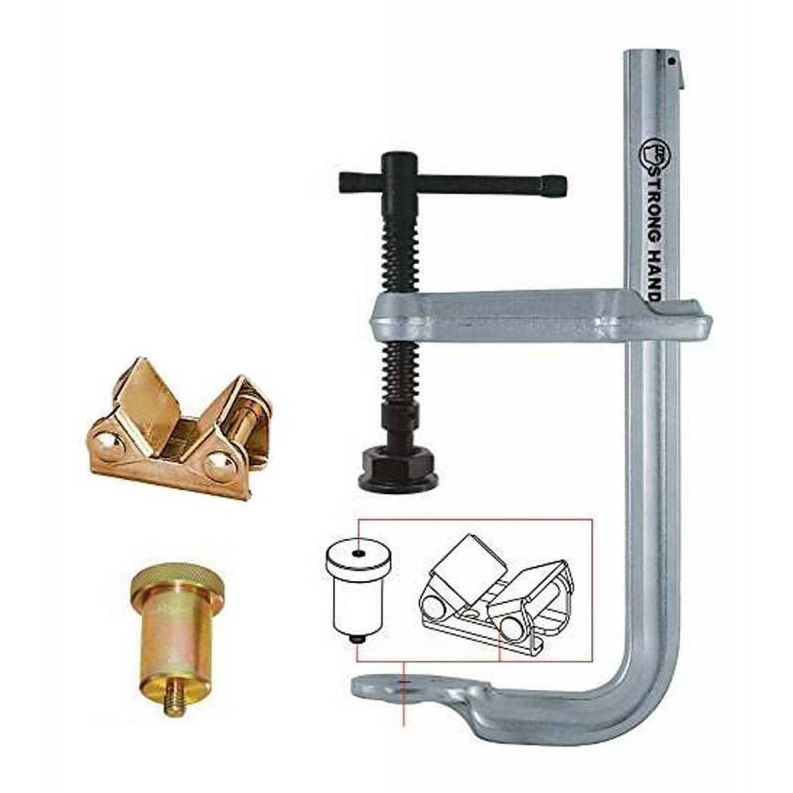 Juego   D/Clamp Acc.Rap 4En1 6-1/2" X 4-3/4" STRONGHAND 