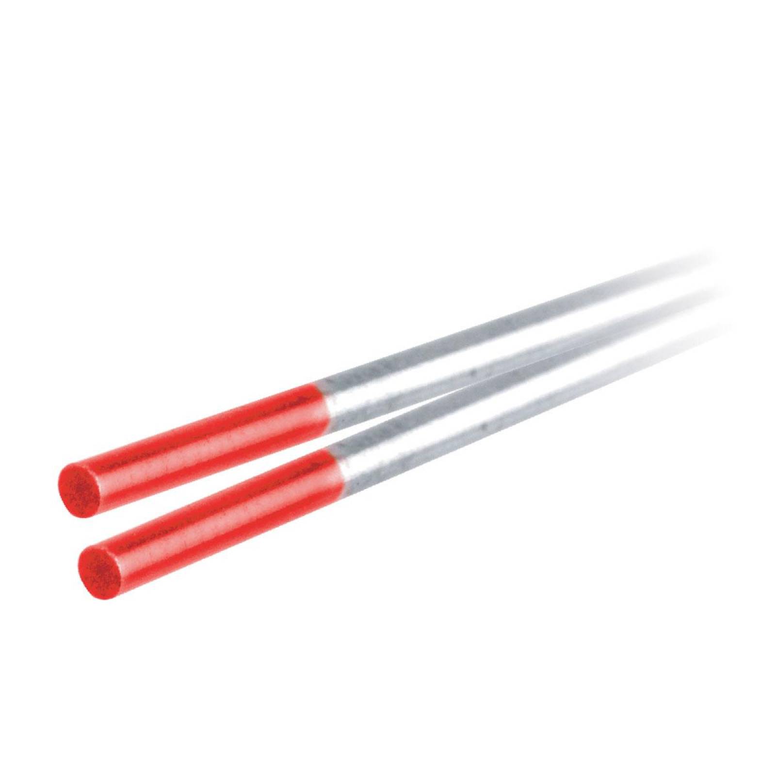 Electrodo D/Tungsteno 2% Th Rojo 3/32"X7 (10 Pzs.) Weston Tools 