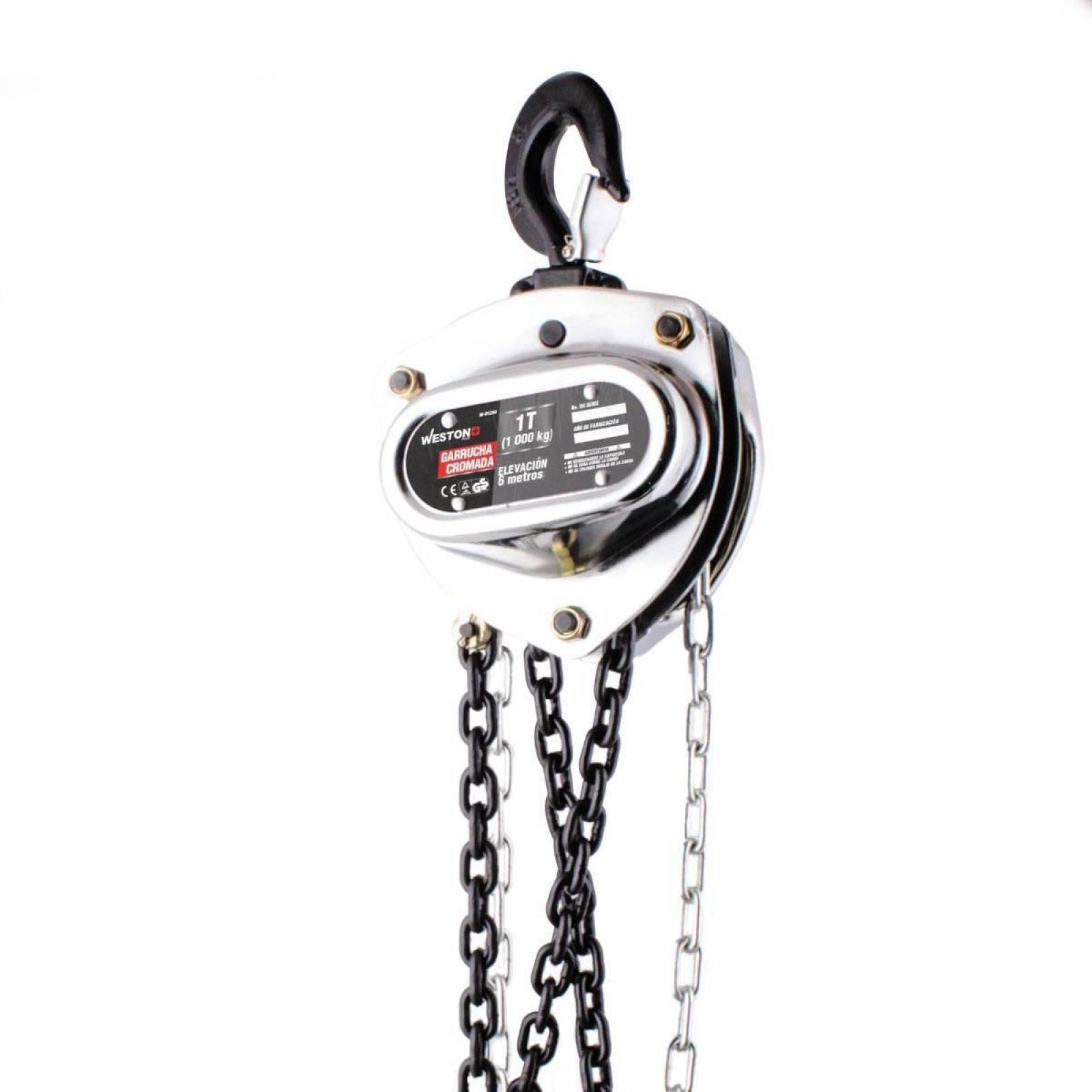 Garrucha Cromada Weston Plus 1T 6Mts Weston PLUS