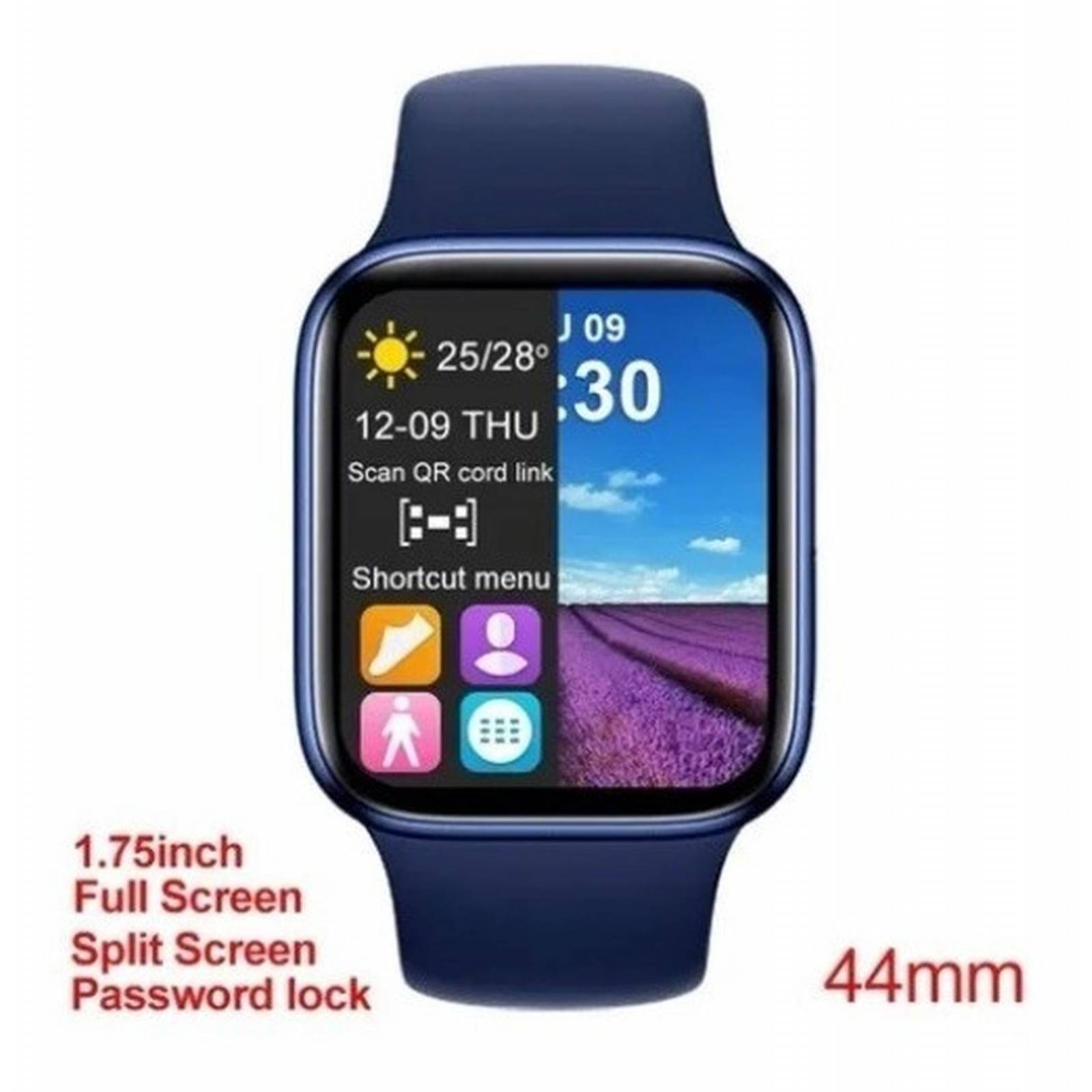 Smartwatch T500 + Plus Pro Series 6 Reloj Inteligente 2021 42 mm Azul.