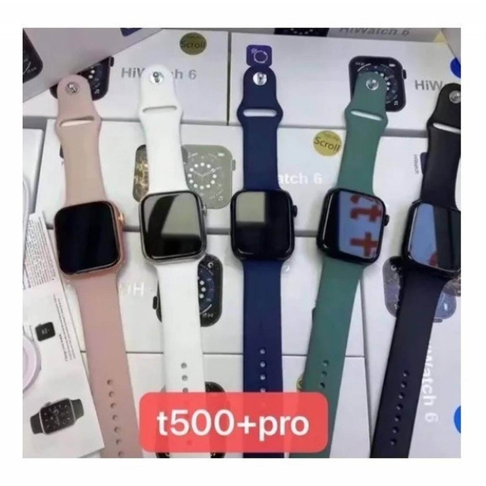 Smartwatch T500 + Plus Pro Series 6 Reloj Inteligente 2021 42 mm Azul.