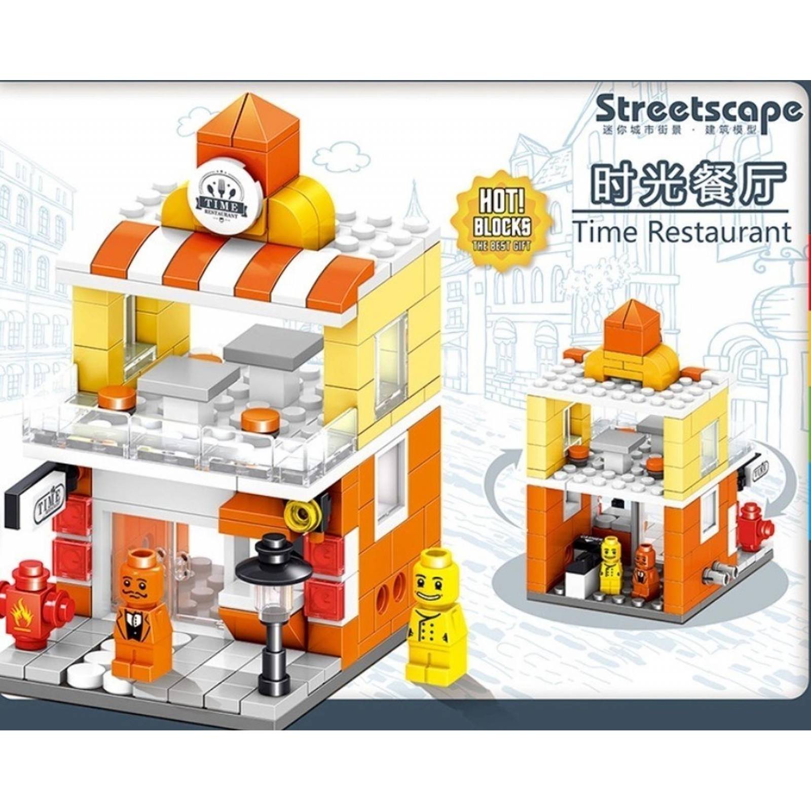 Juguete Armable Para Niños De Blocks Restaurante .