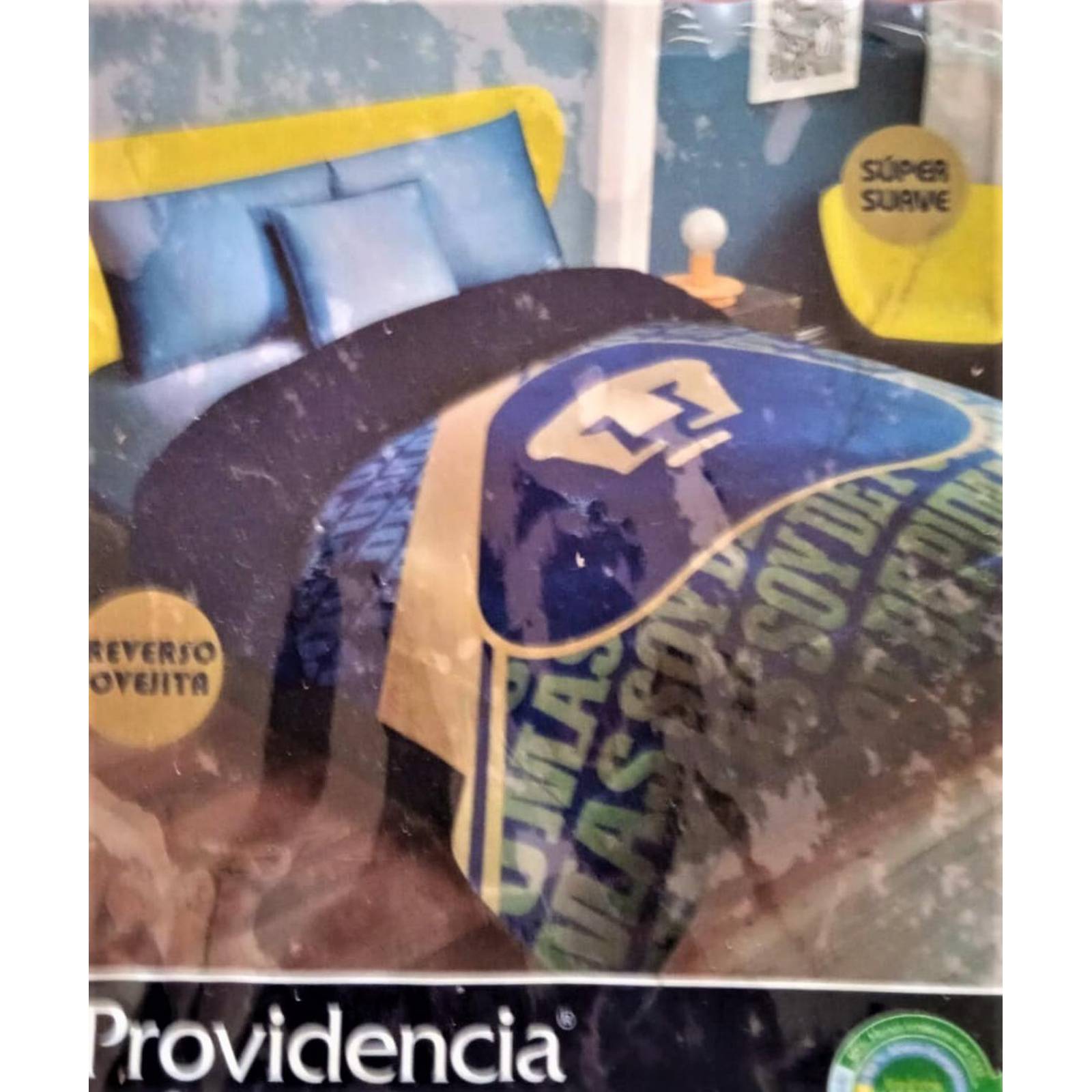 Edredón Pumas Unam Providencia Matrimonial Reverso Borrega 