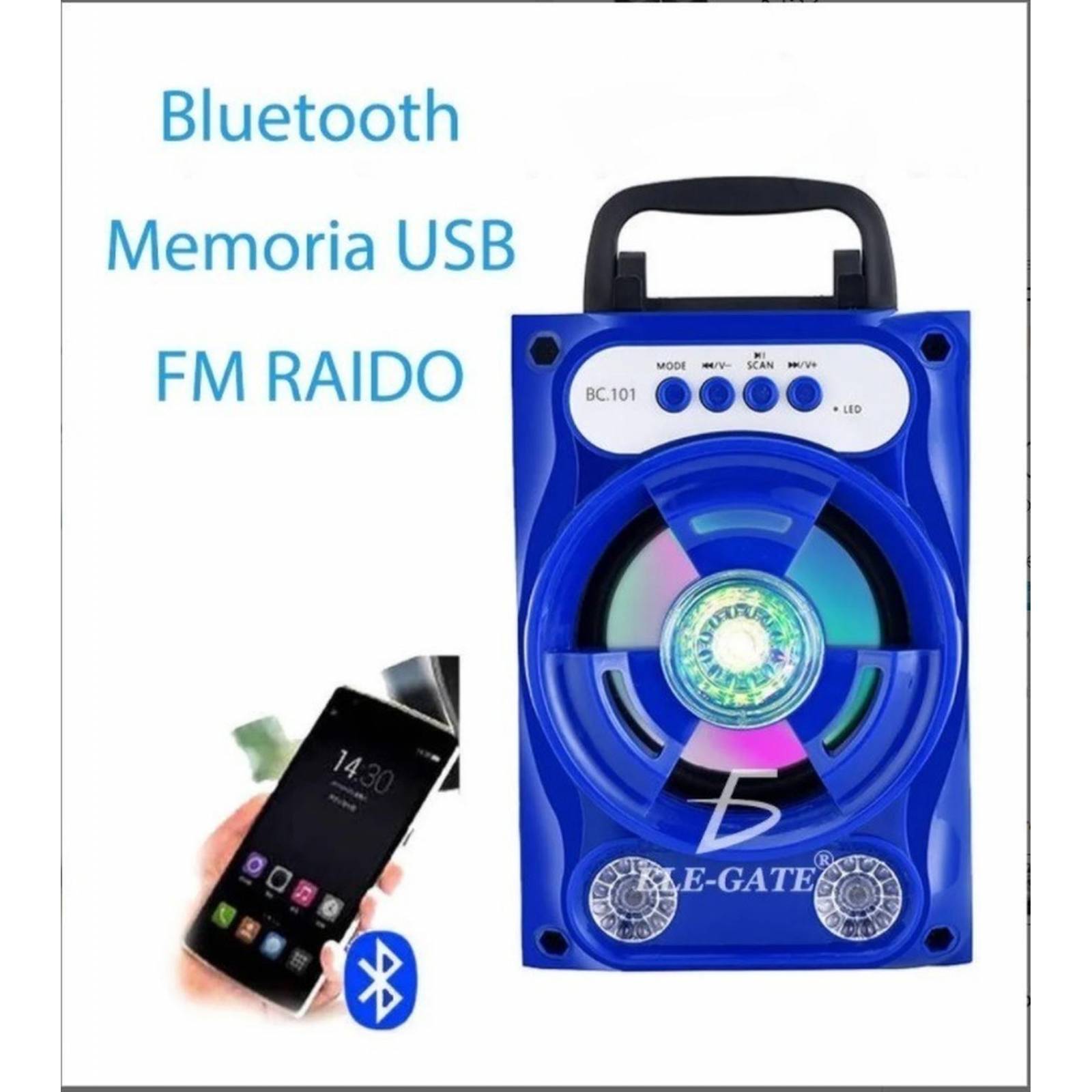 Bocina Portatil Bluetooth Recargable Negro 8