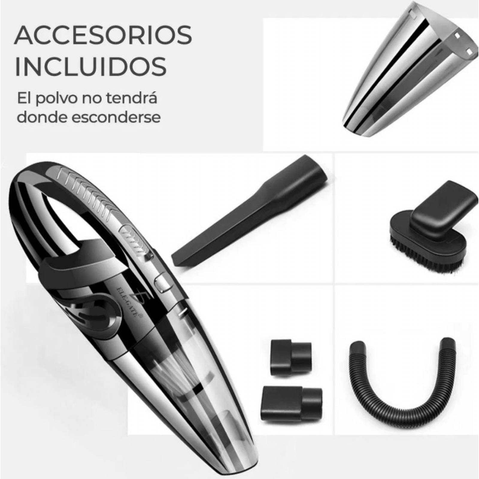 Aspiradora Portátil Inalámbrica Carga Usb Seco Mojado 