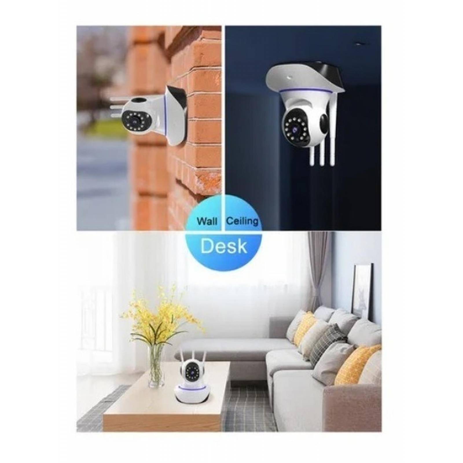 Cámara Seguridad 360 - Ip Wifi Hd 1080p Sensor Movimiento 