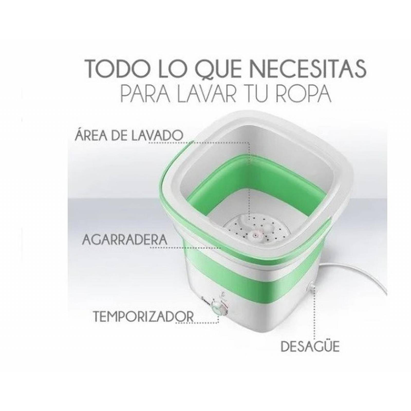 Mini Lavadora Portátil Plegable 11.5l 