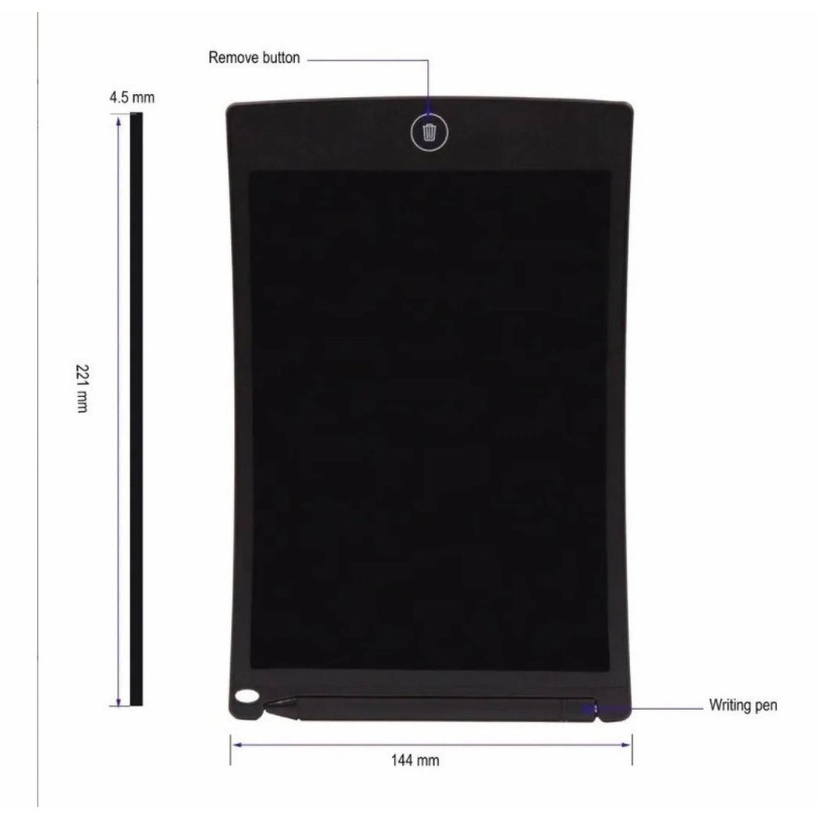 Tableta Digital De 8 Lcd Para Dibujo O Recados Negra 