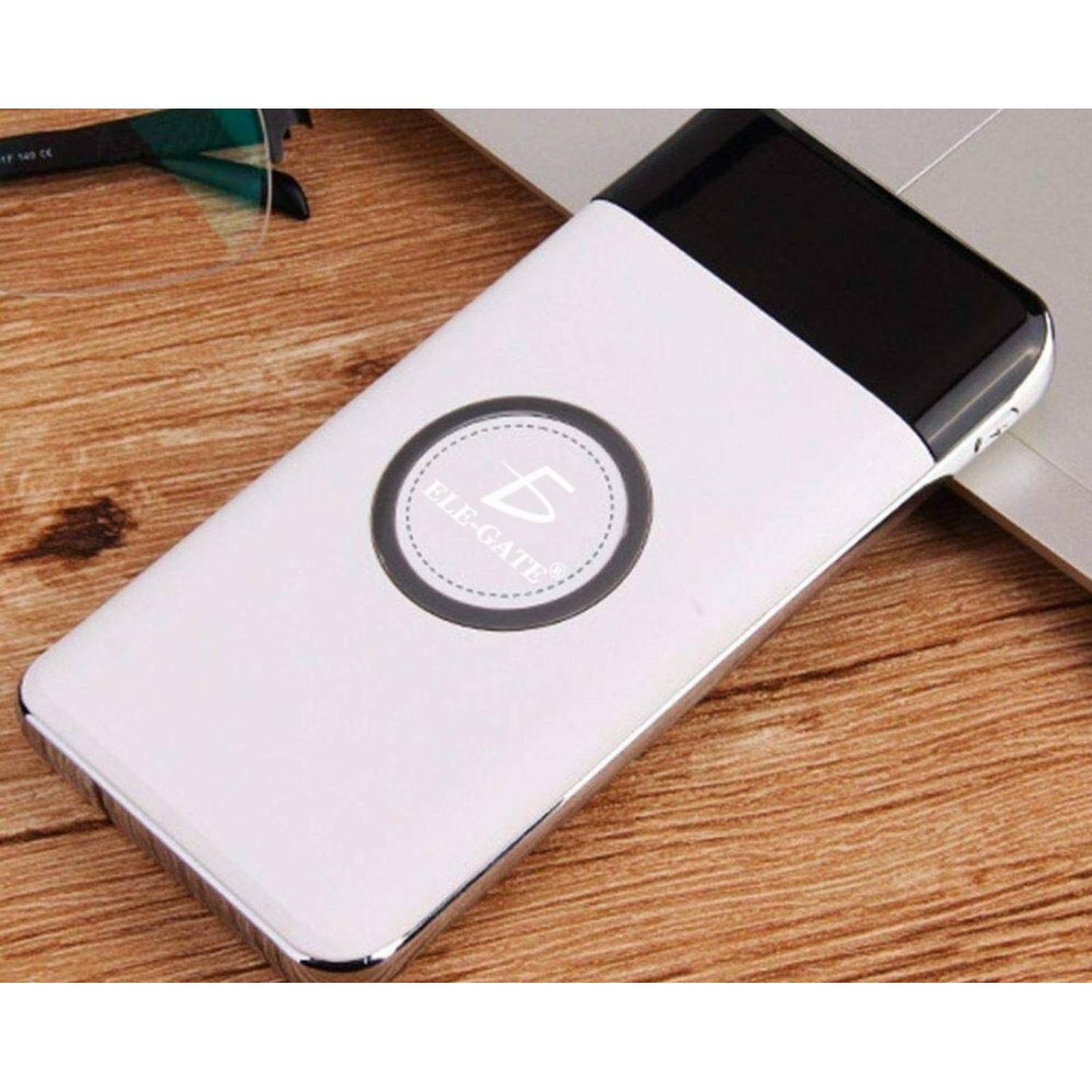 Wireless Power Bank Qi 10000 Mah Negro. Blanco