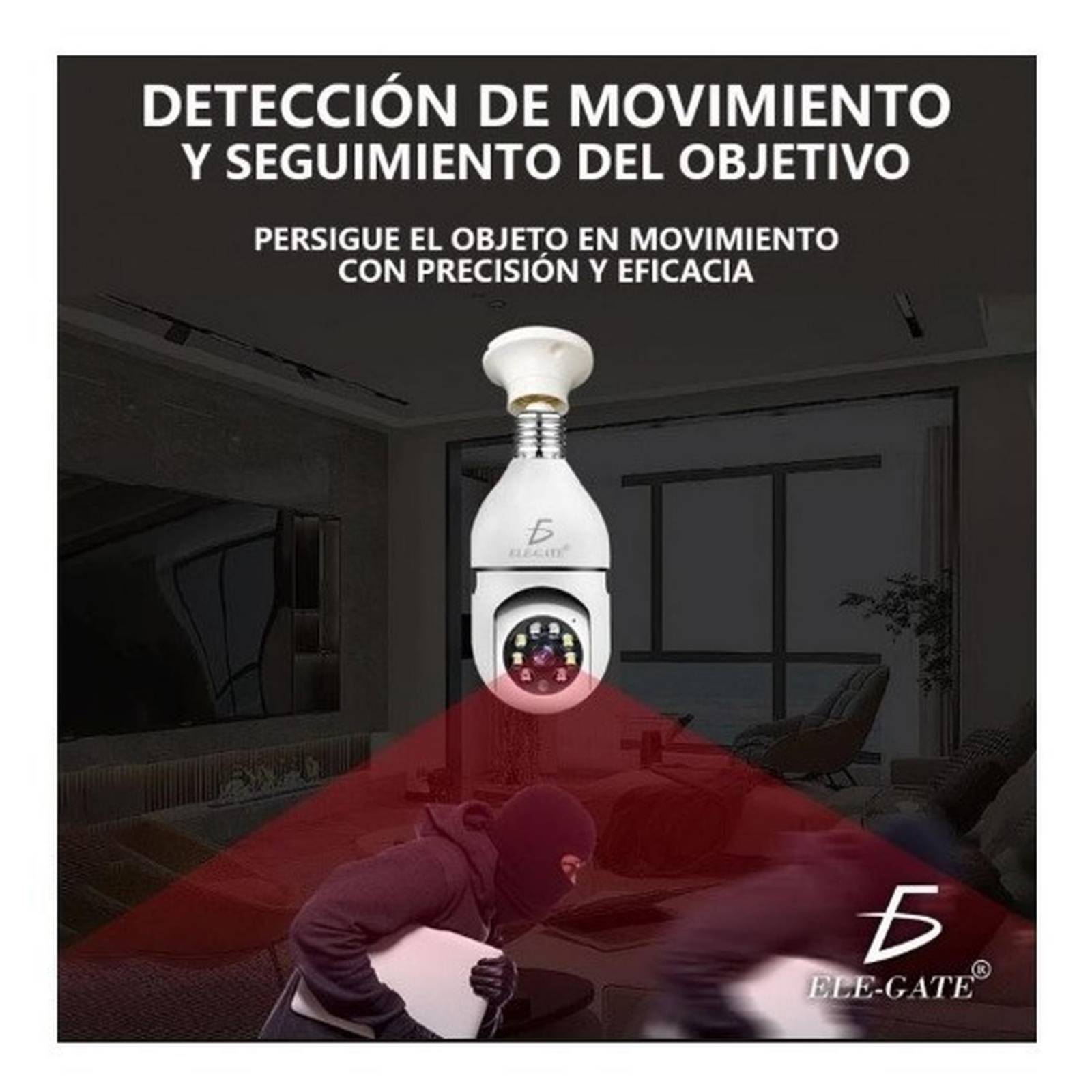 Camara Wifi 360 Motorizada Hd Tipo Foco 