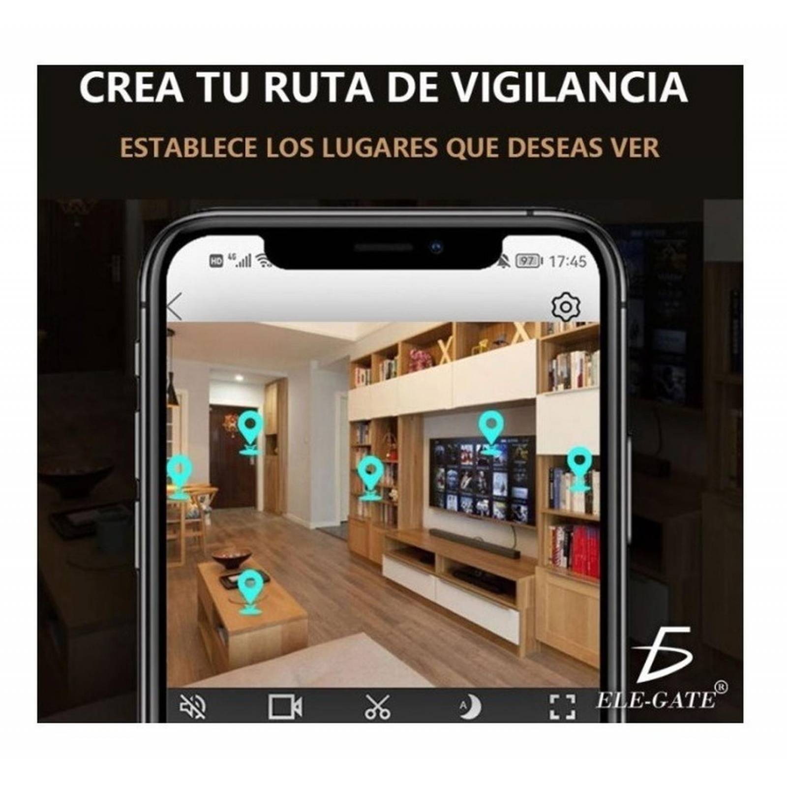 Camara Wifi 360 Motorizada Hd Tipo Foco 