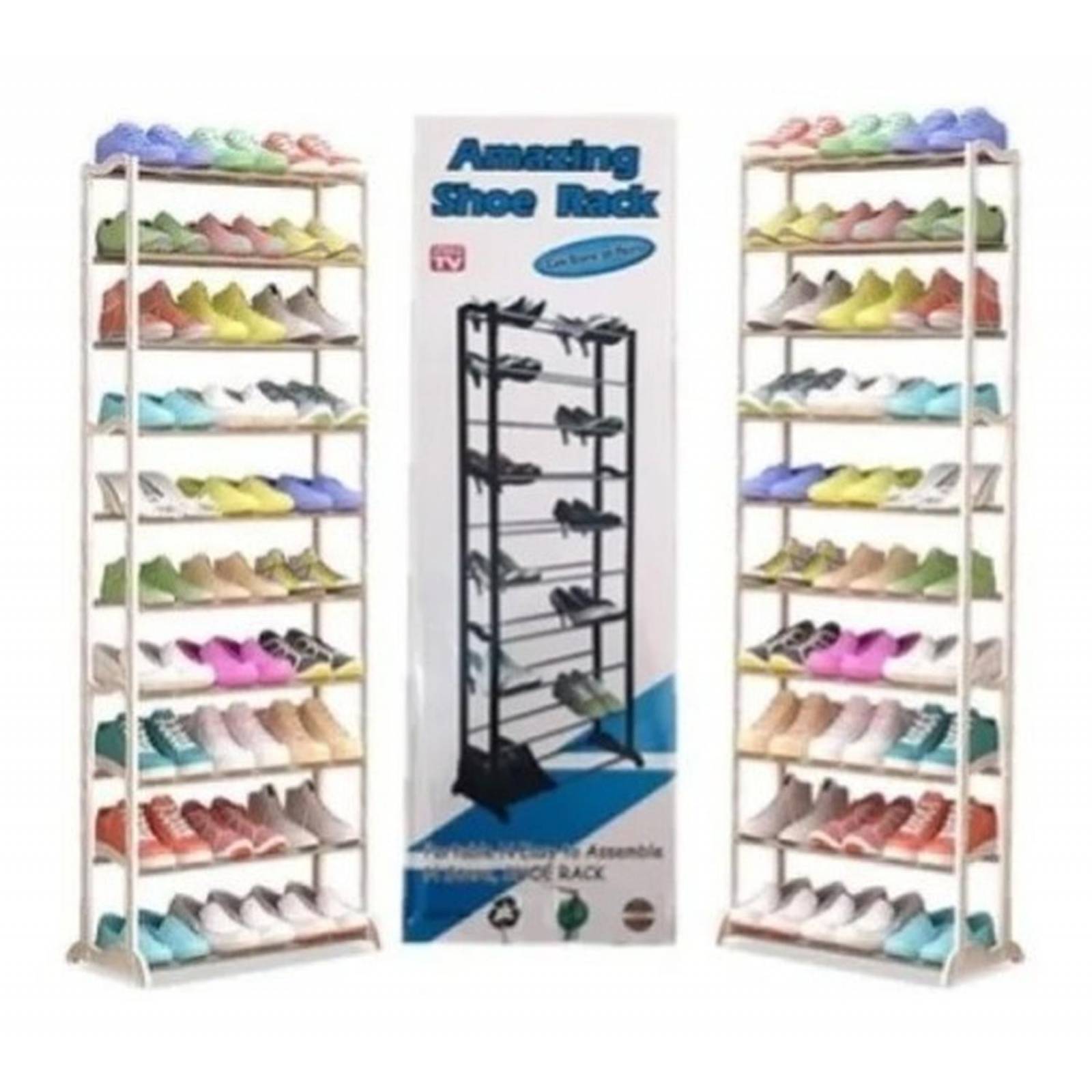 Rack Zapatera 30 Pares De Zapatos 10 Niveles Facil De Armar .