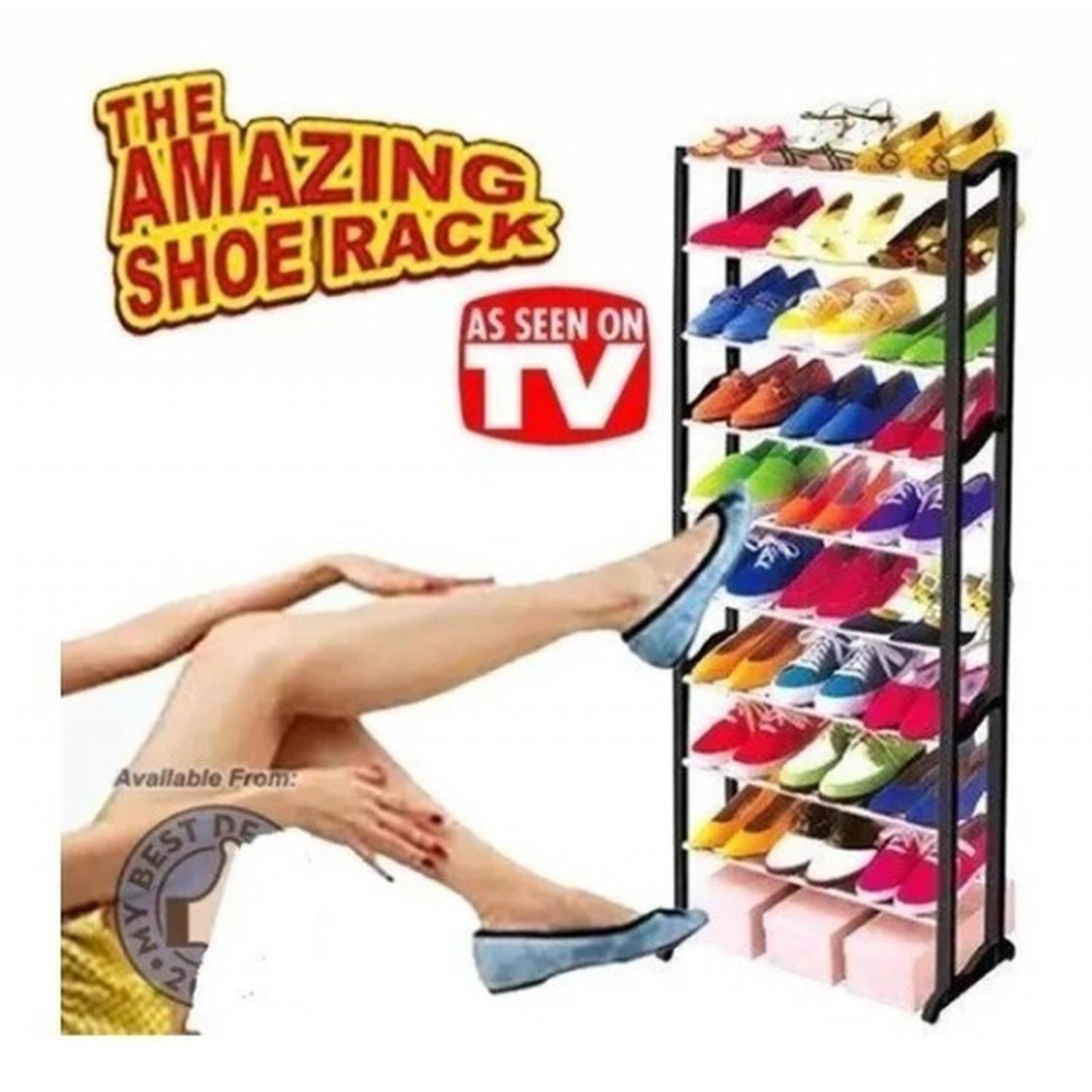 Rack Zapatera 30 Pares De Zapatos 10 Niveles Facil De Armar .