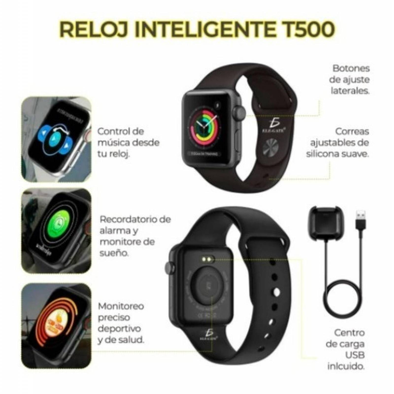 Reloj Inteligente Smartwatch T500 Ele-gate Rosa