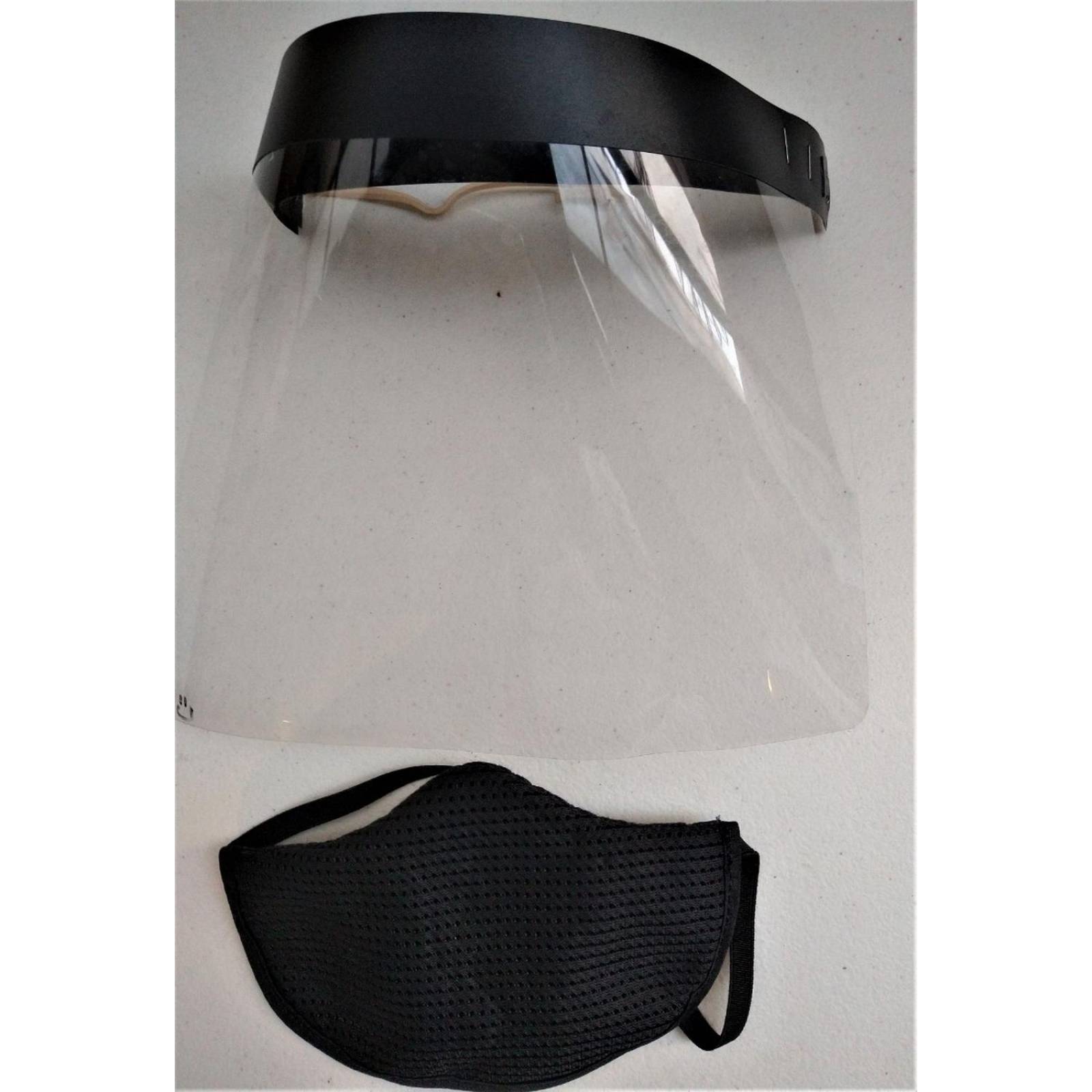 5 Cubrebocas Lavable 3 Capas Tela + 5 Careta Protect. Básica .