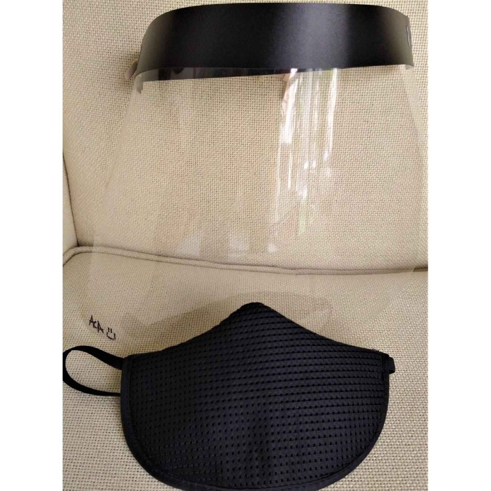 5 Cubrebocas Lavable 3 Capas Tela + 5 Careta Protect. Básica .