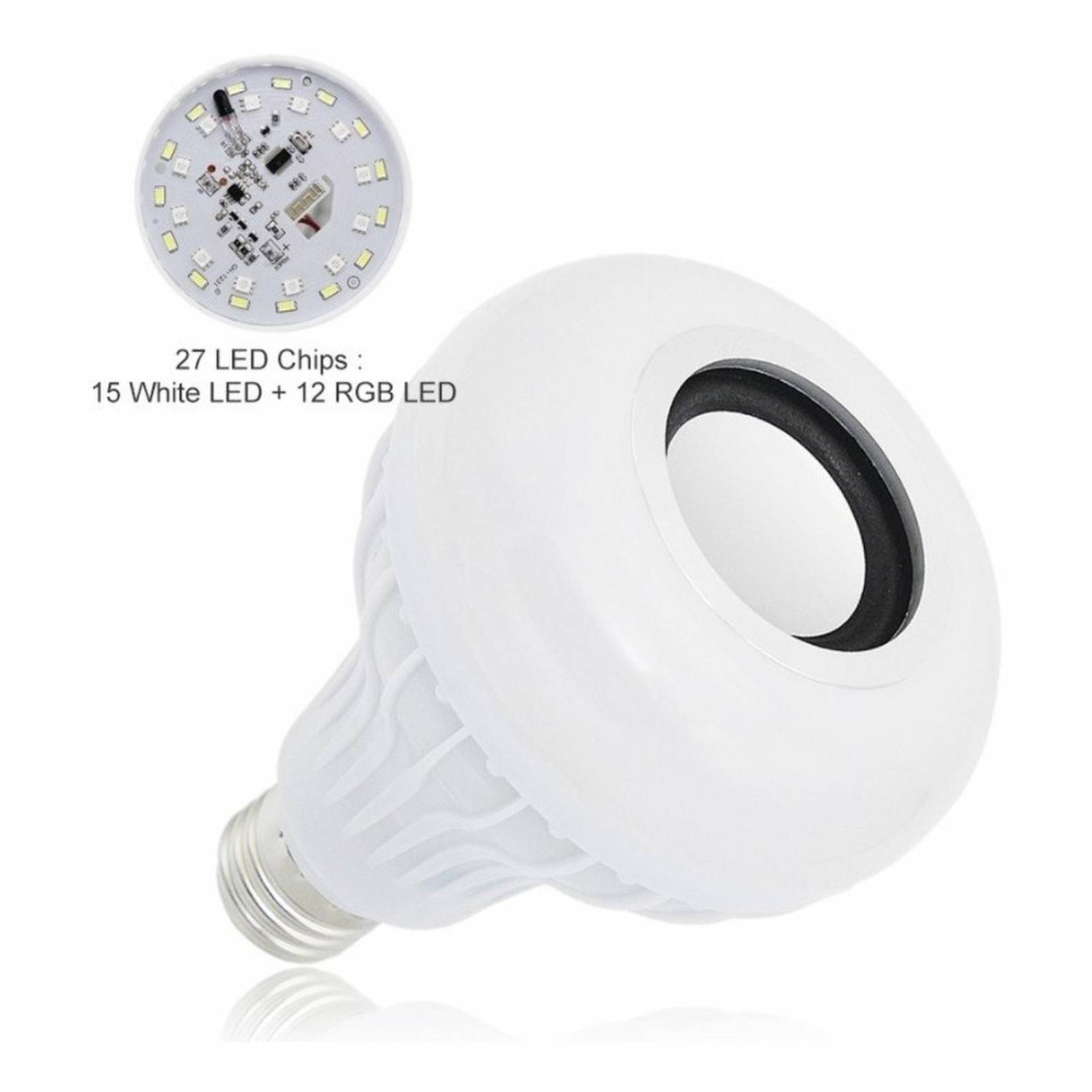 Foco Led Rgb Con Bocina Bluetooth Y Control Remoto 