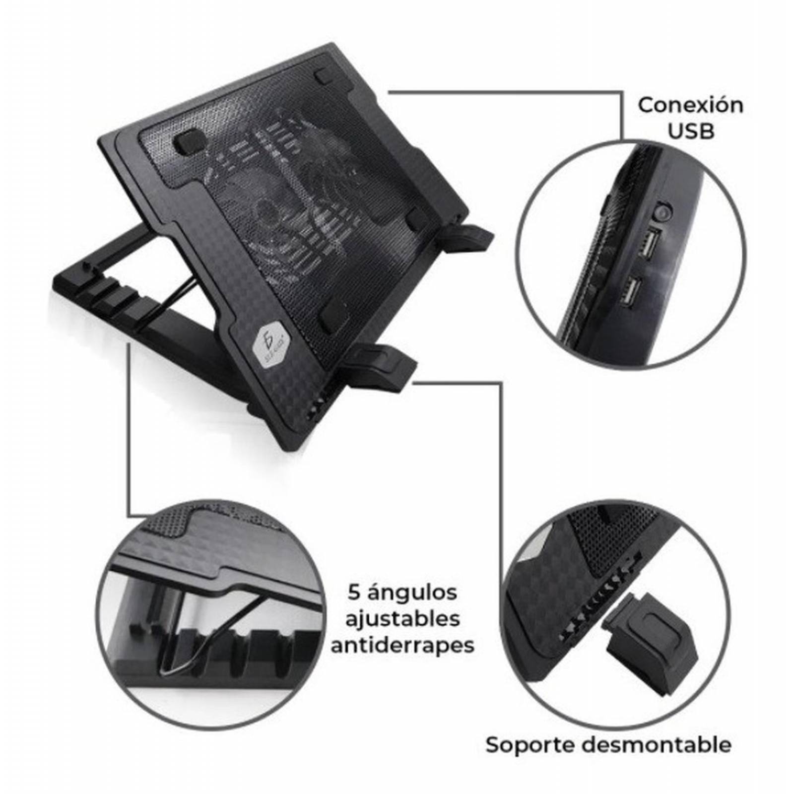 Base Enfriadora Laptop 5 Posiciones Ventilador Enfriador Usb