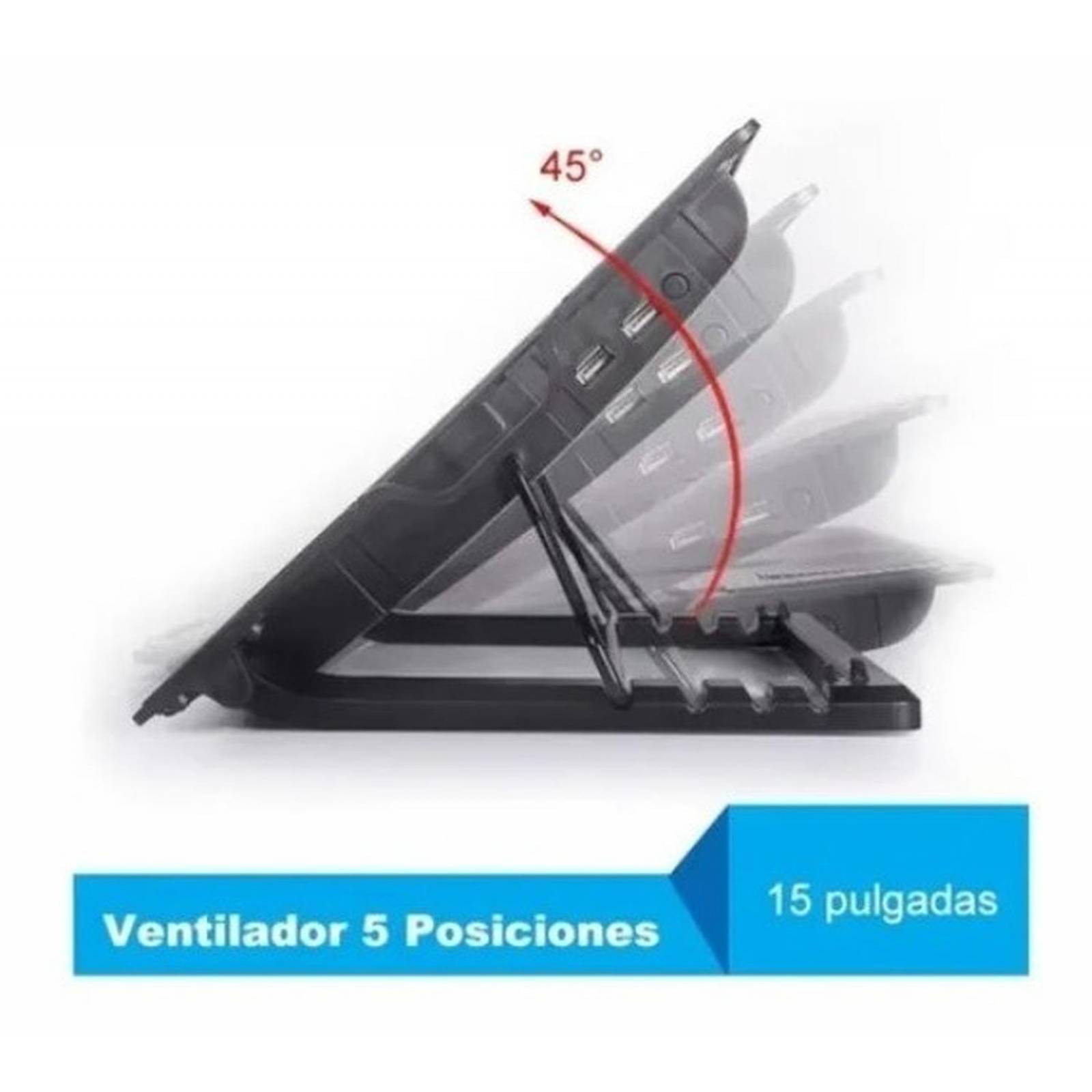 Base Enfriadora Laptop 5 Posiciones Ventilador Enfriador Usb