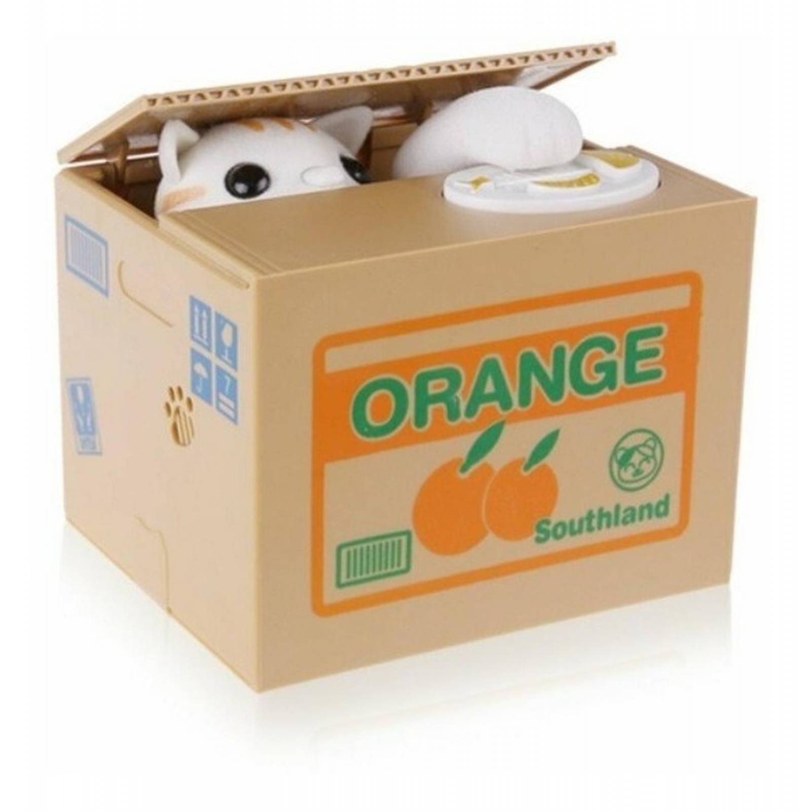 Juguete Alcancía Niños De Gato Roba Monedas .