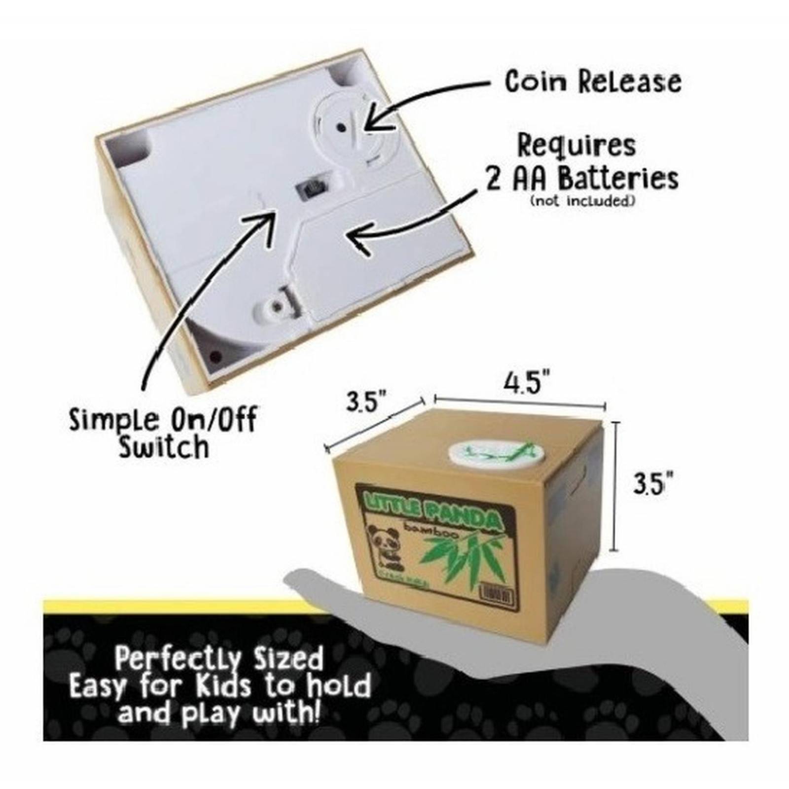 Juguete Alcancía Para Niños Panda Roba Monedas .