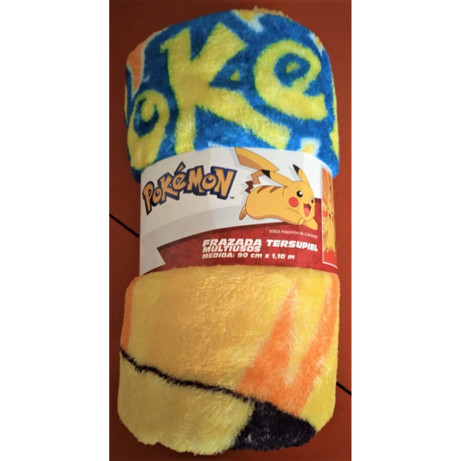 Cobertor Recien Nacido Frazada Pokemon Pikachu 90 x110cm 
