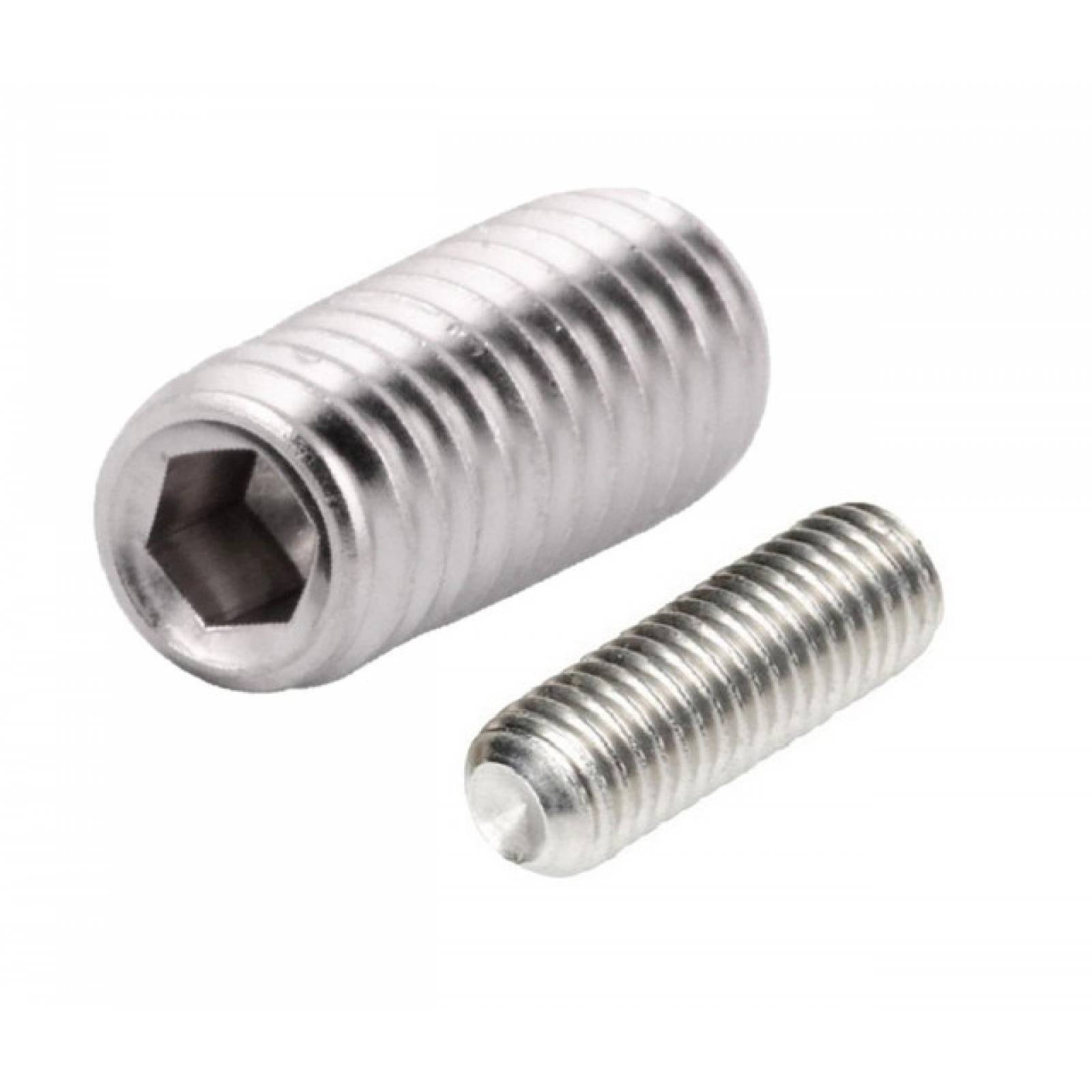 M4 X 8mm Opresor Allen Punta Copa Inox.
