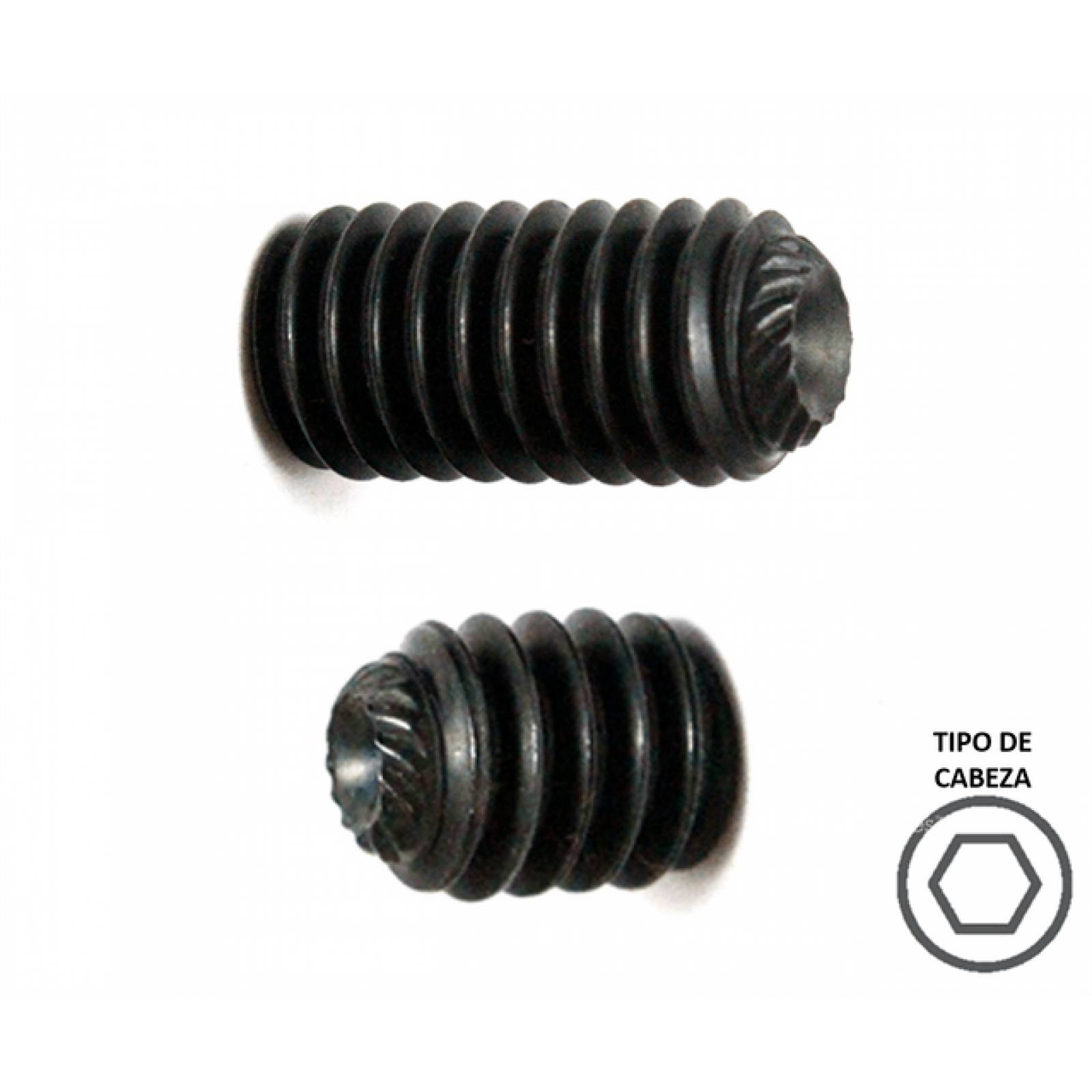 5/32" X 5/16" Opresor Allen Punta Moleteada Estandar