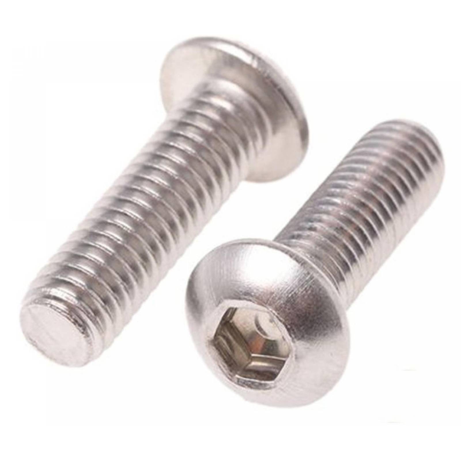 M8 X 20mm Tornillo Allen Boton Inox. Milimetrico