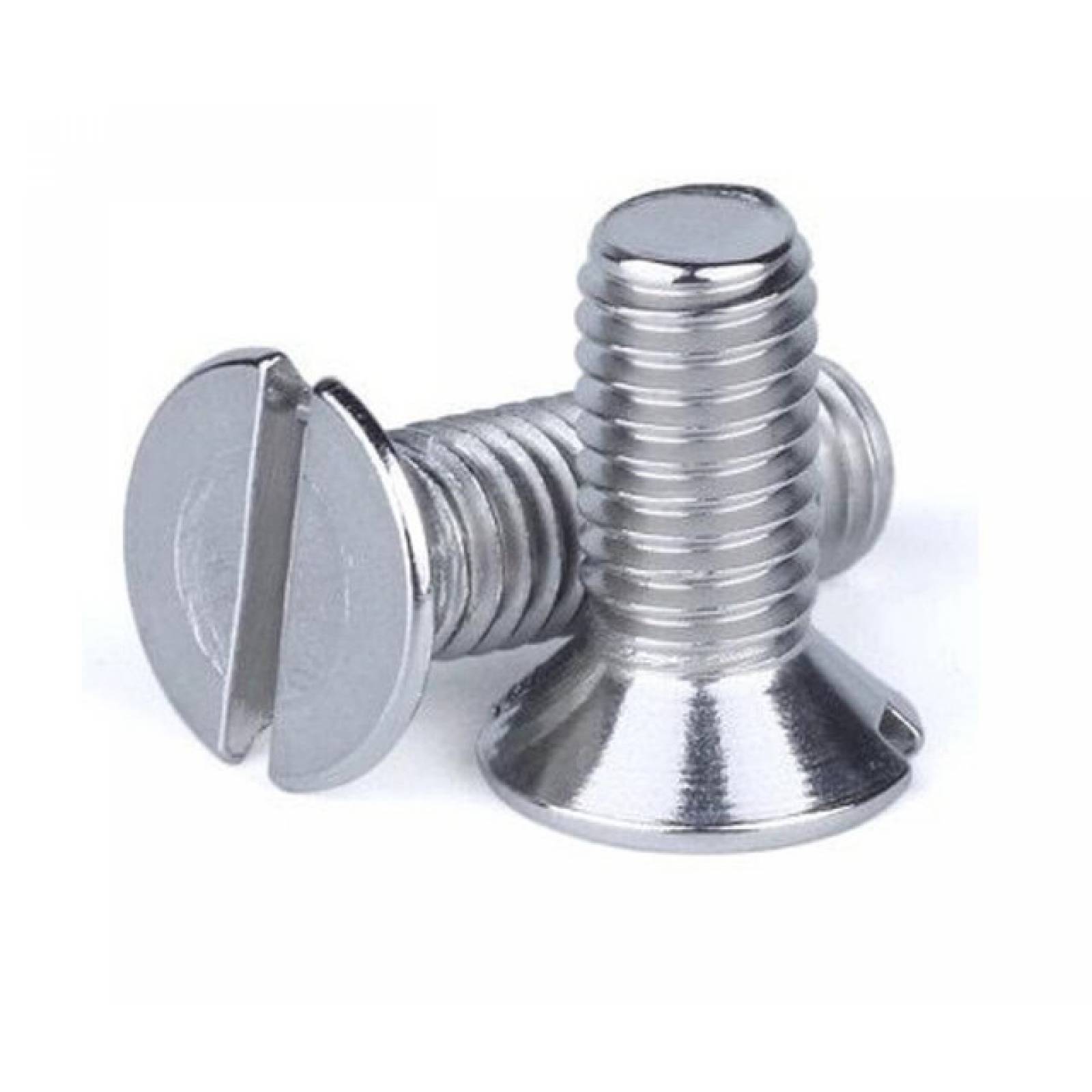 3/16" X 1" Tornillo Cabeza Plana Ranurada Inox.