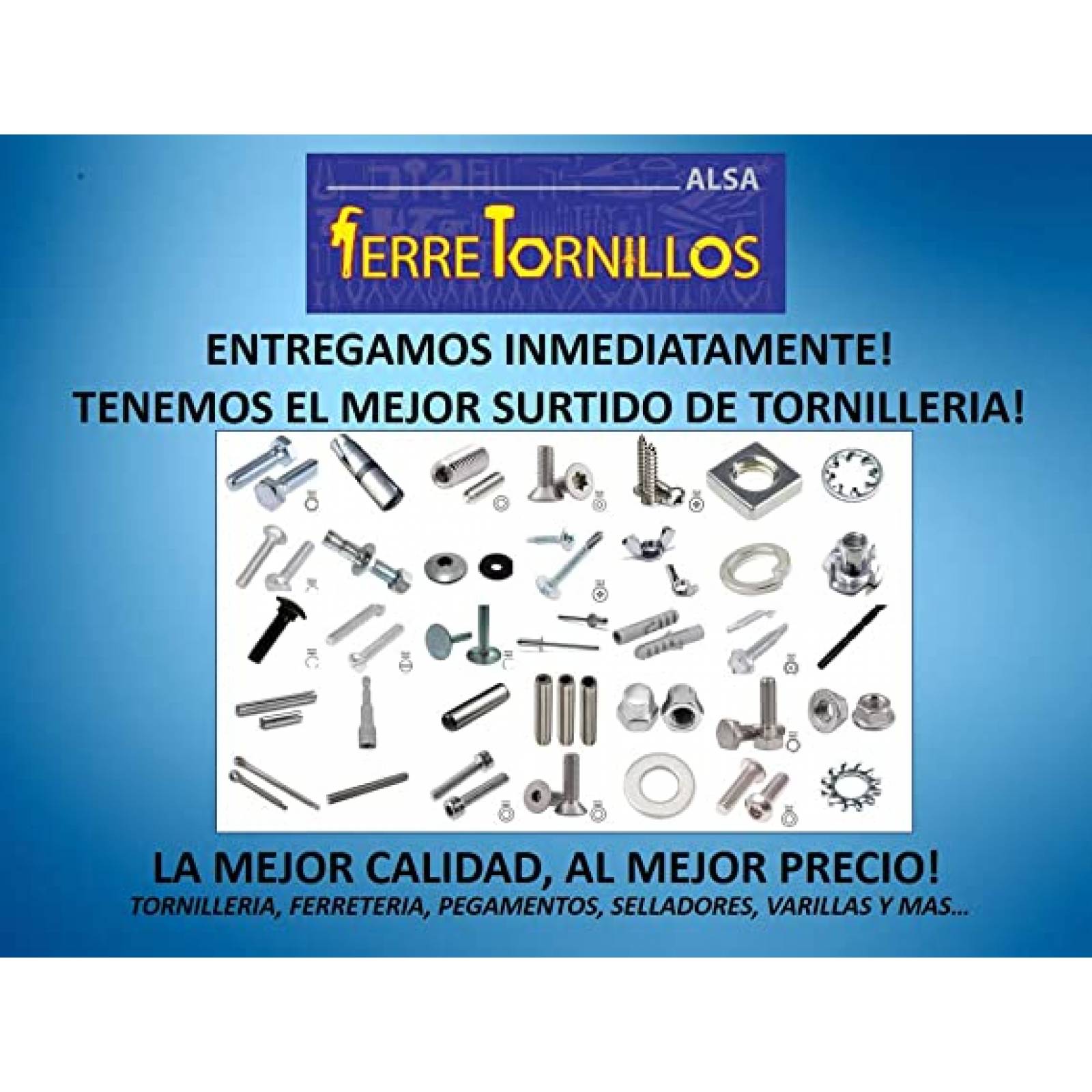 NC 1 1/2" X 4" Tornillo Maquina Hex. Galv. Estandar
