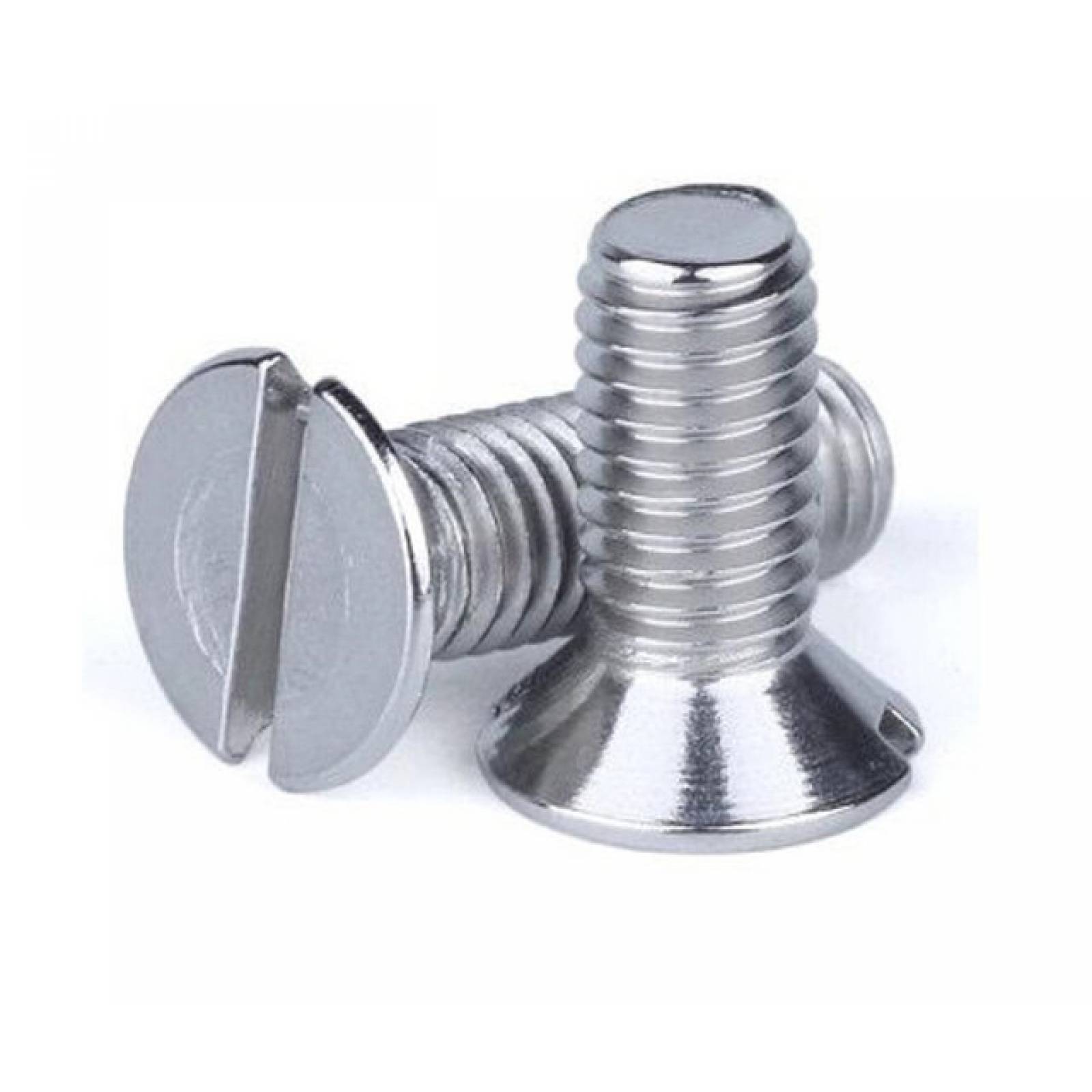 M8 X 12mm Tornillo Plano Ranurado Milimetrico Inox.