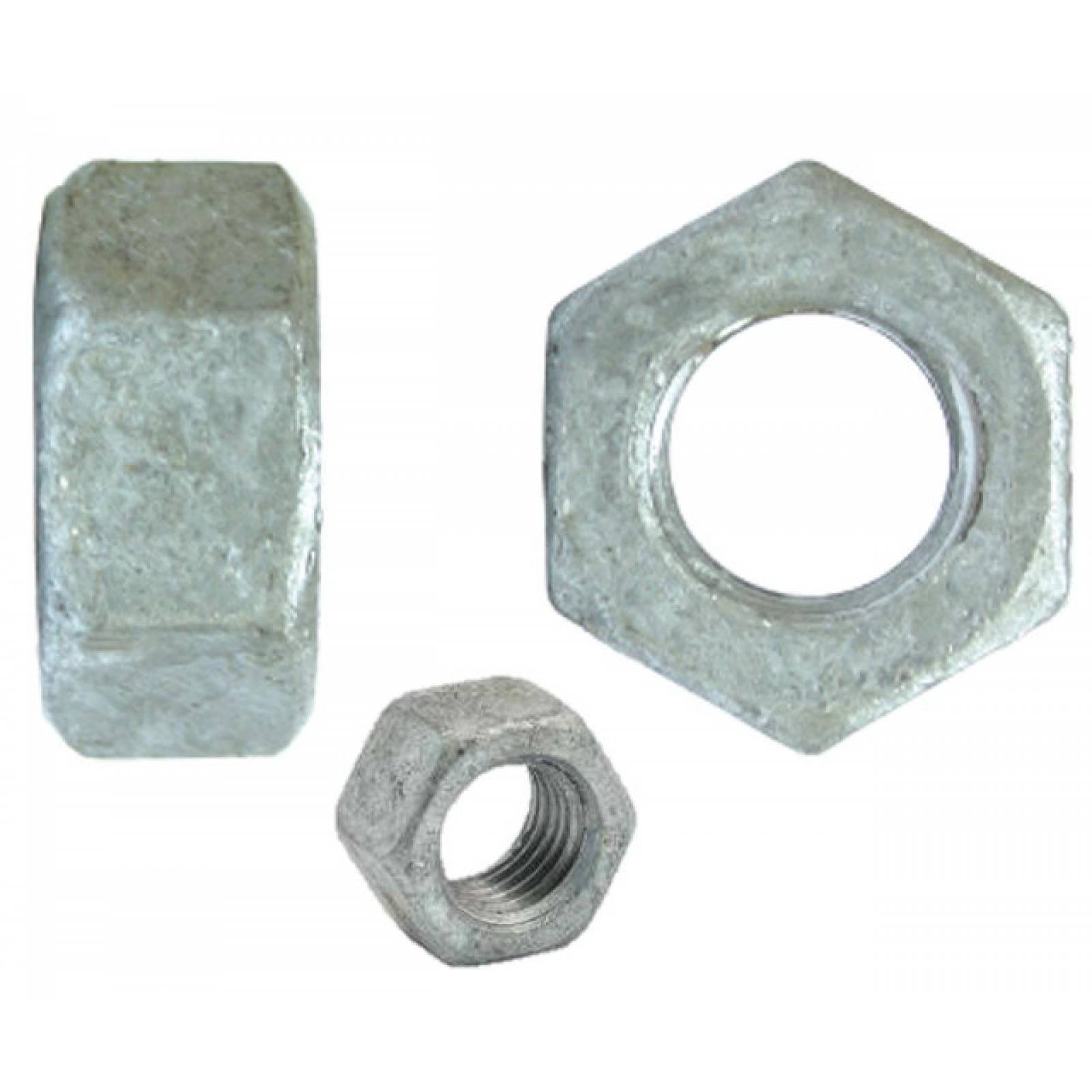 7/8" Tuerca Hex. Galv. Inmersion Caliente