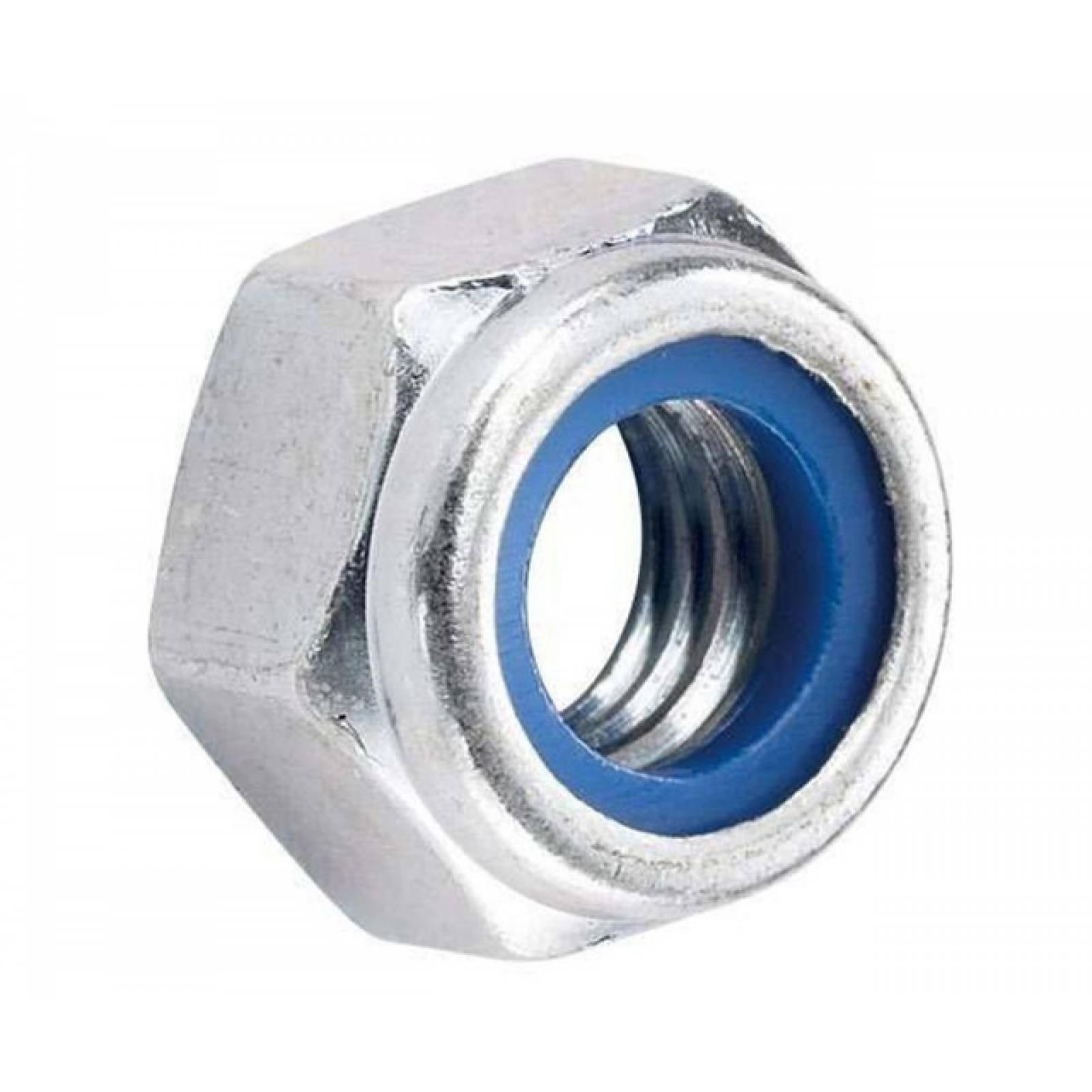 M7 X 1.00 Tuerca Seguridad Nylon Milimetrica Estandar