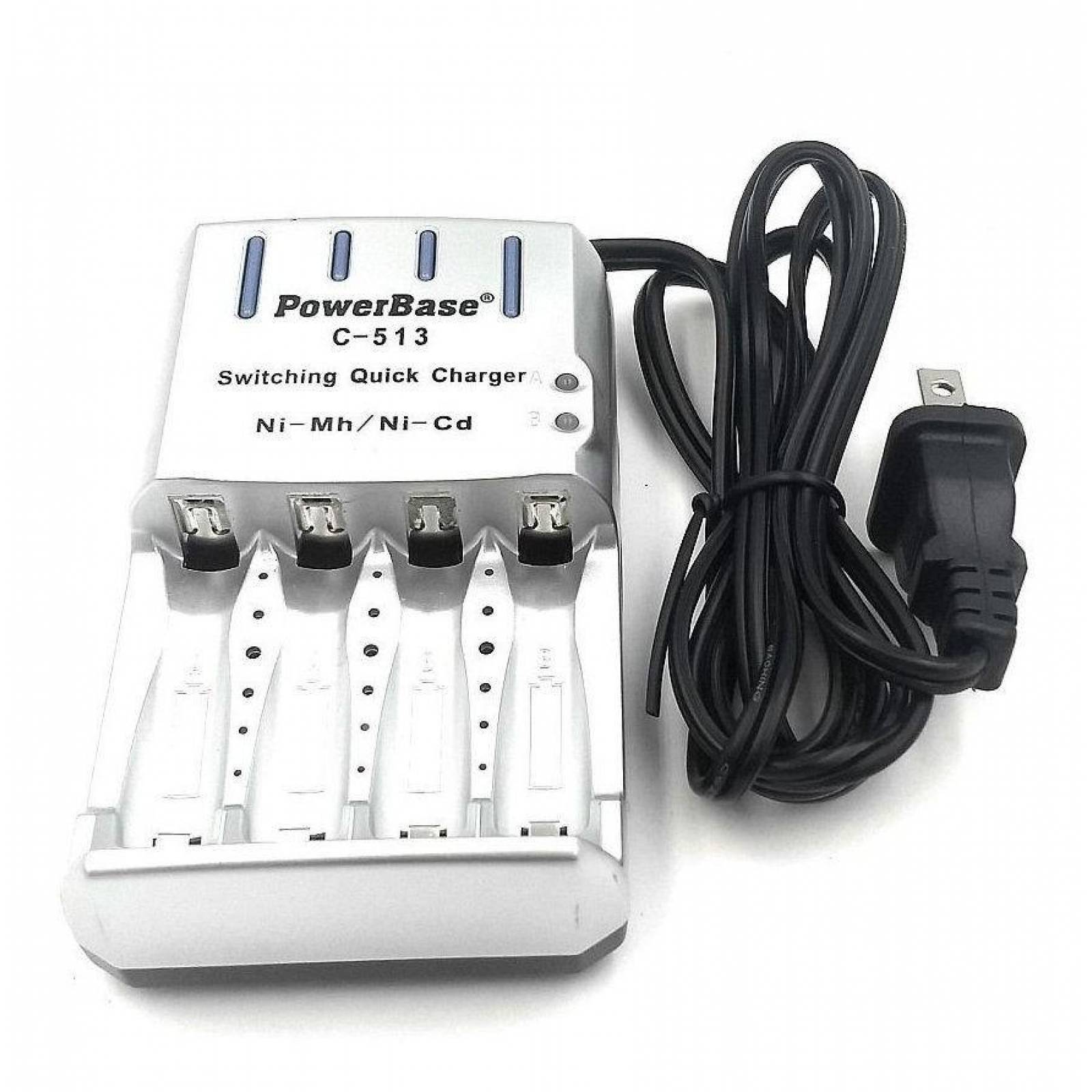 Cargador De Baterías Aa Y Aaa 4 Slots 500ma Ni-mh Accesorio