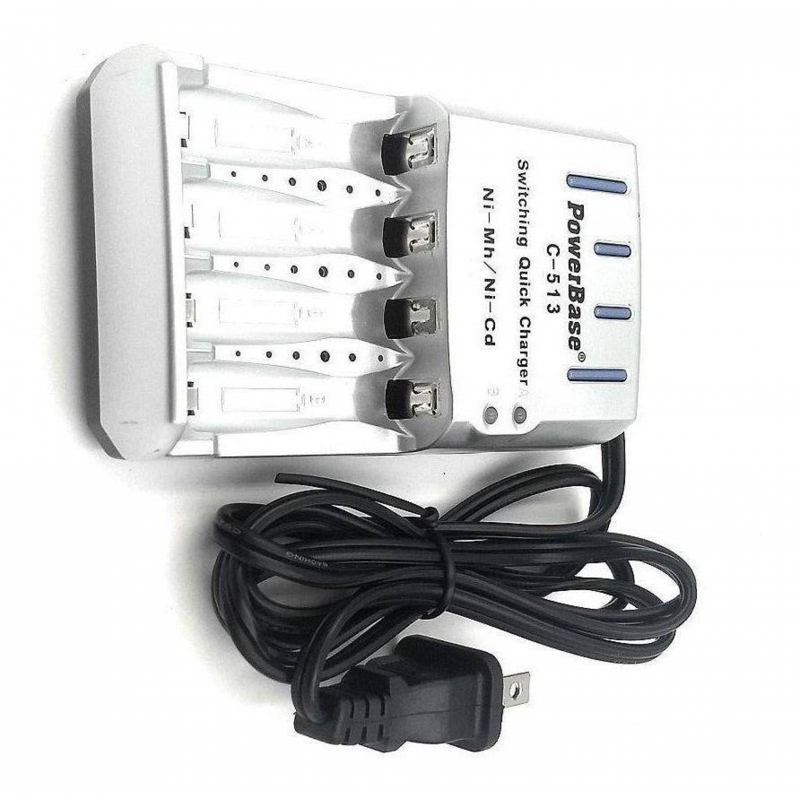 Cargador De Baterías Aa Y Aaa 4 Slots 500ma Ni-mh Accesorio